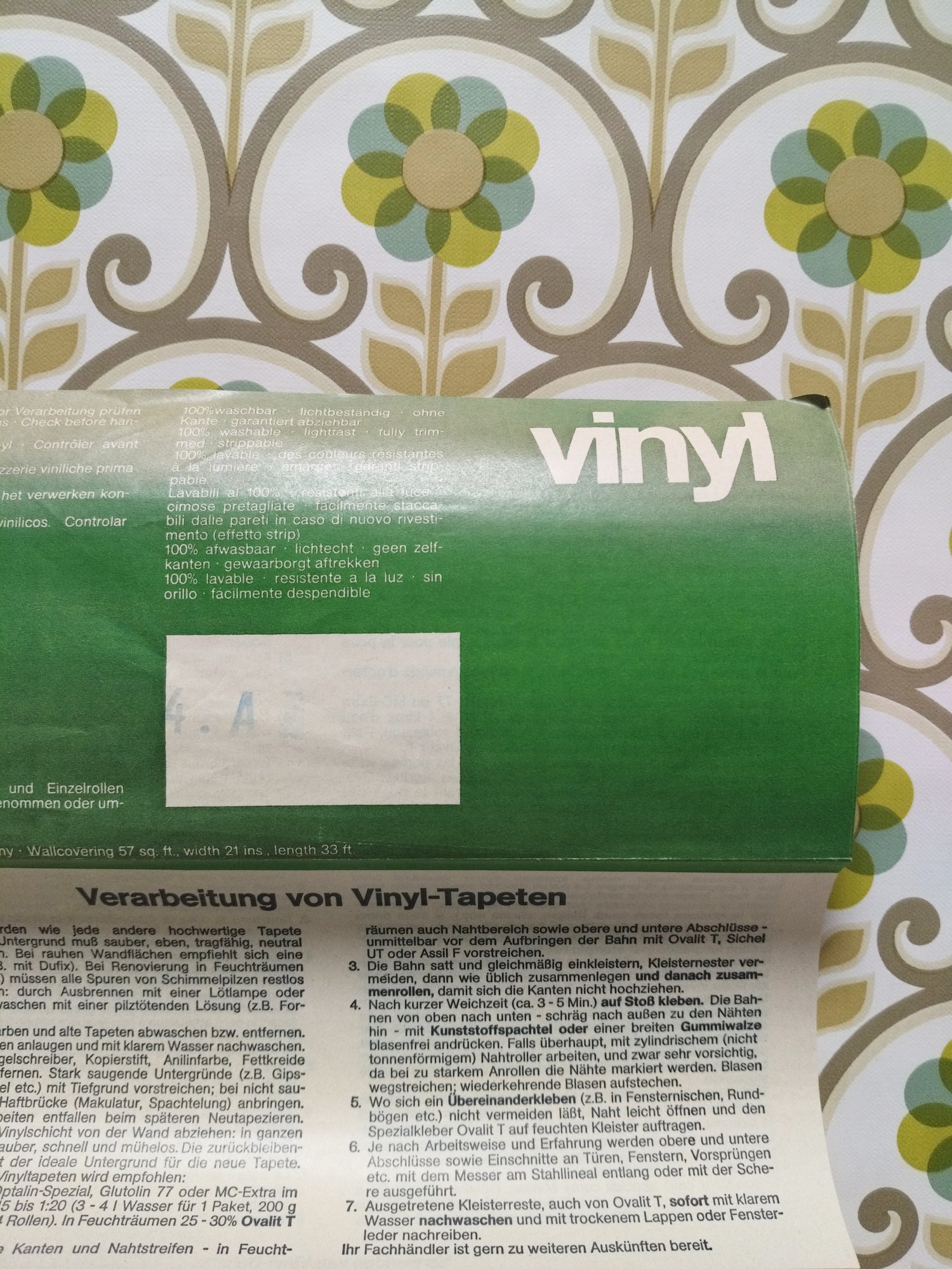 Rouleau de papier peint vinyl - cetaitmieuxavant