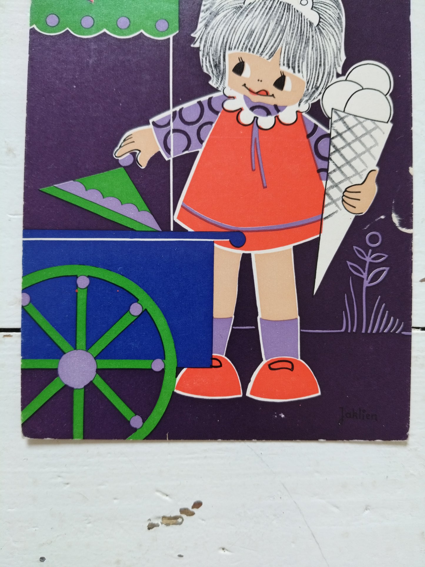 Ancienne carte postale illustration Jaklien Moerman