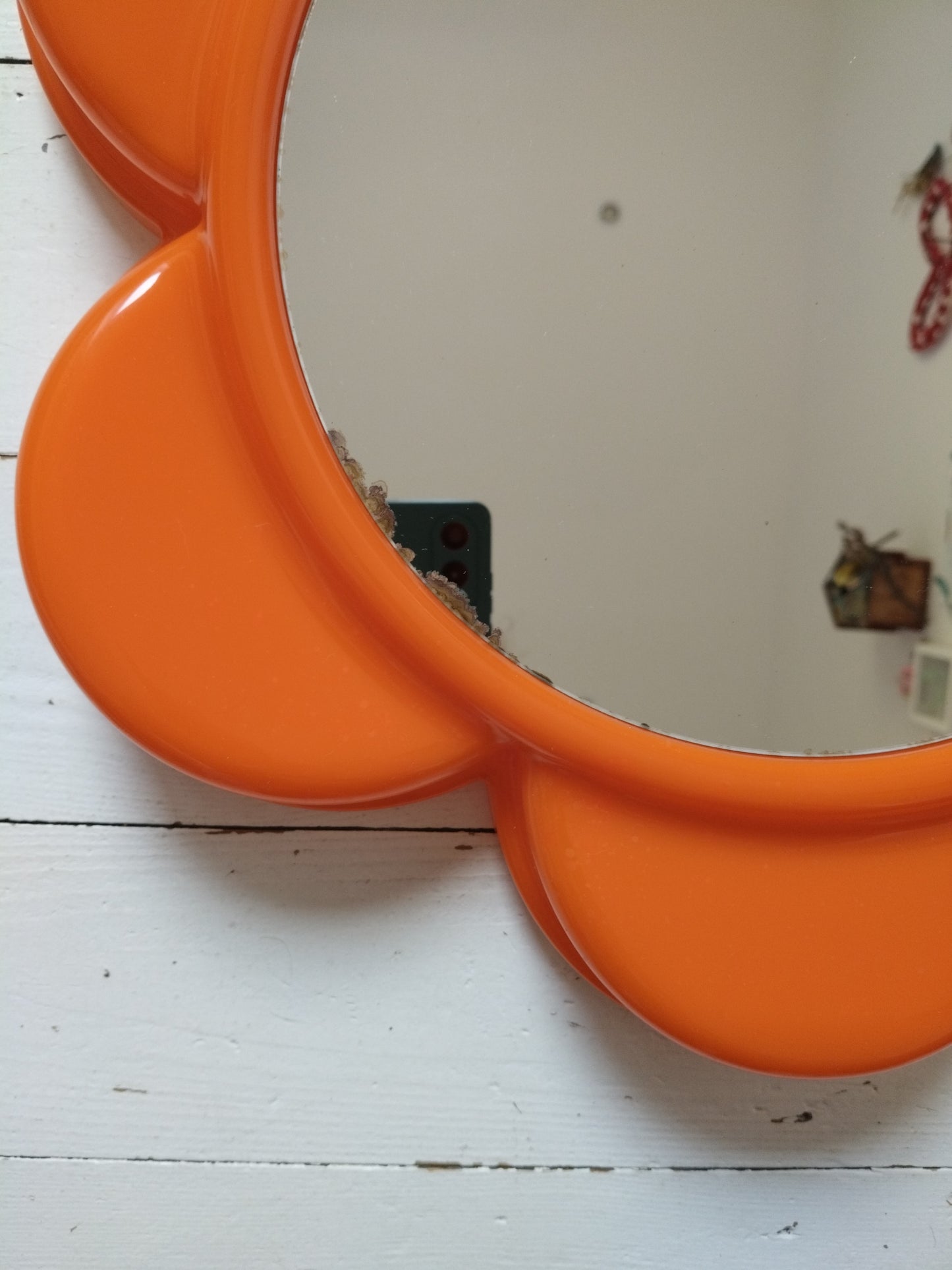Miroir fleur en plastique vintage Visiva France