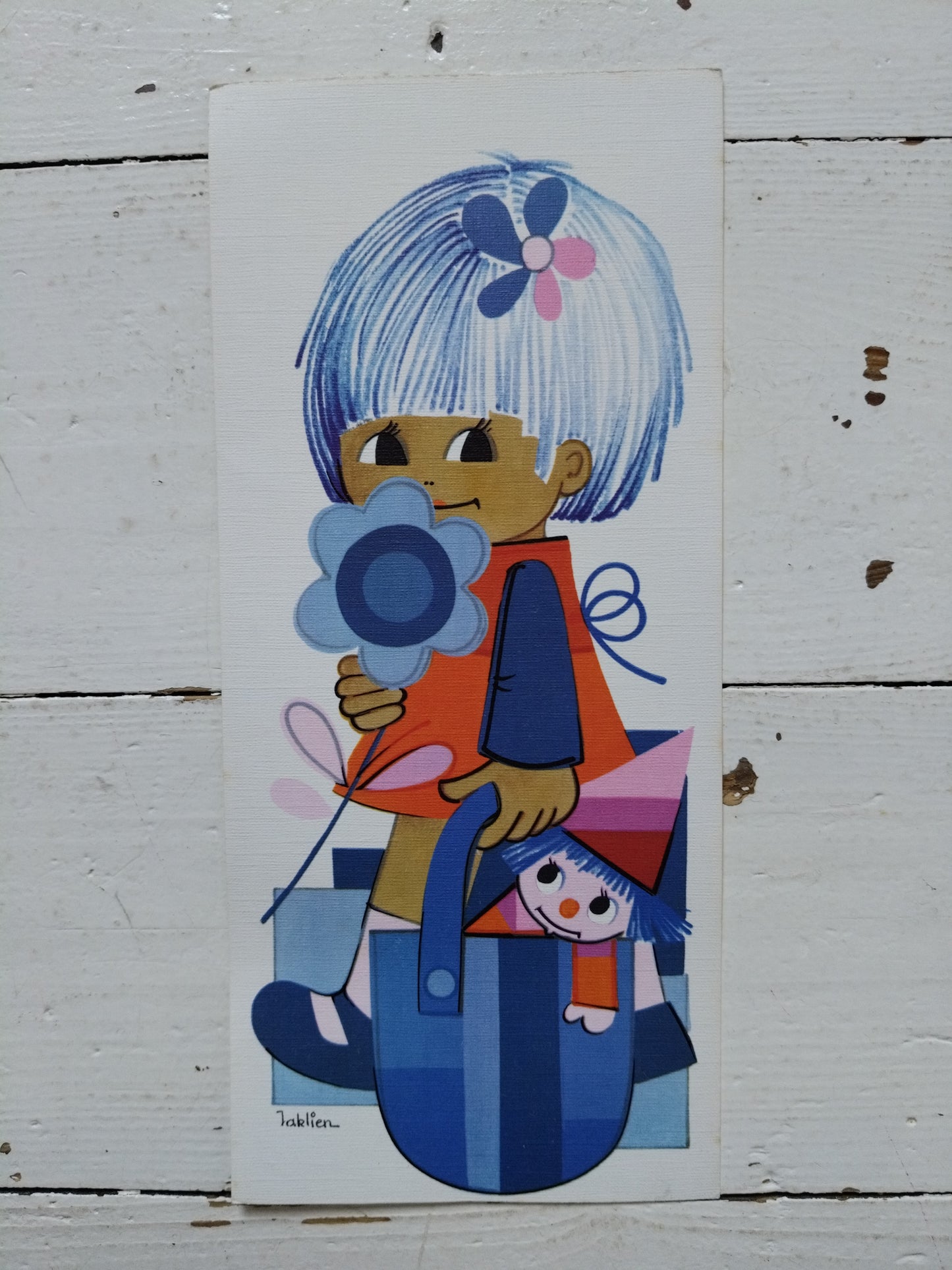 Ancienne carte postale Jaklien Moerman 70's au choix