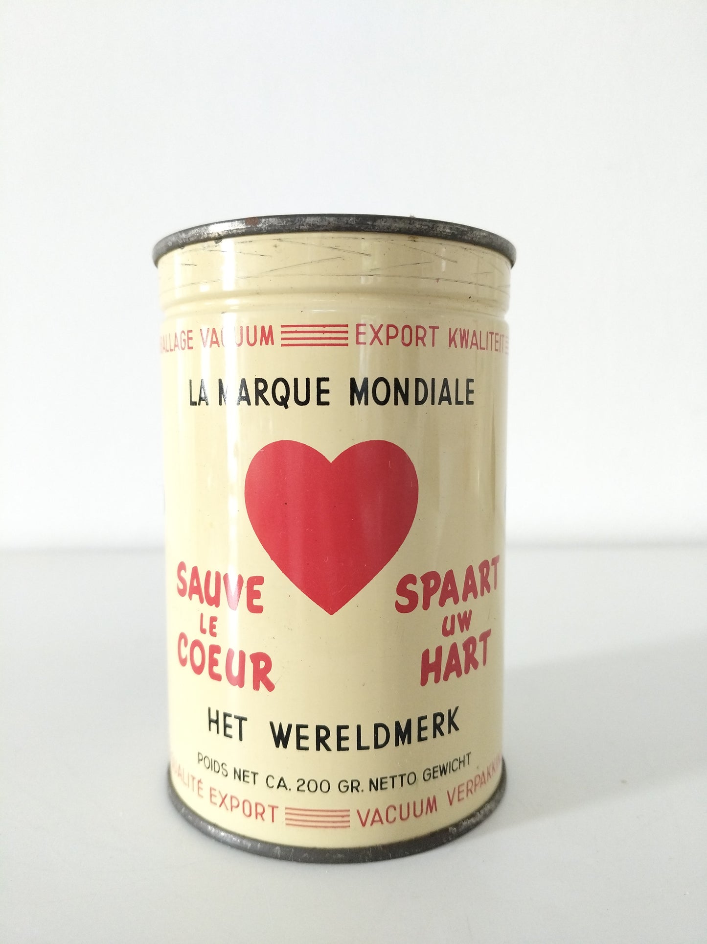 Ancienne boîte métallique scellée café Hag 50's