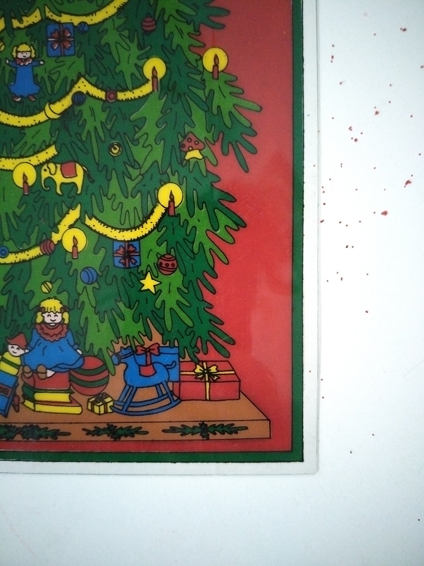 Décoration de Noël murale/ vitrail plastique