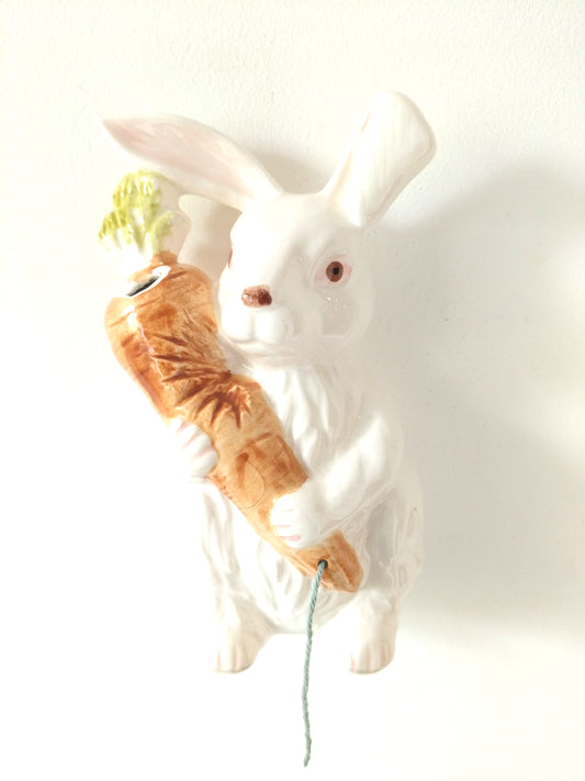 Dévidoir à ficelle lapin mural en céramique