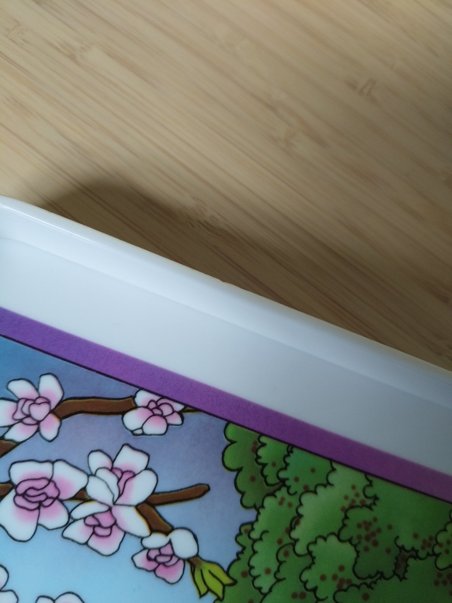 Plateau "les quatre saisons" en plastique par Tupperware 80's