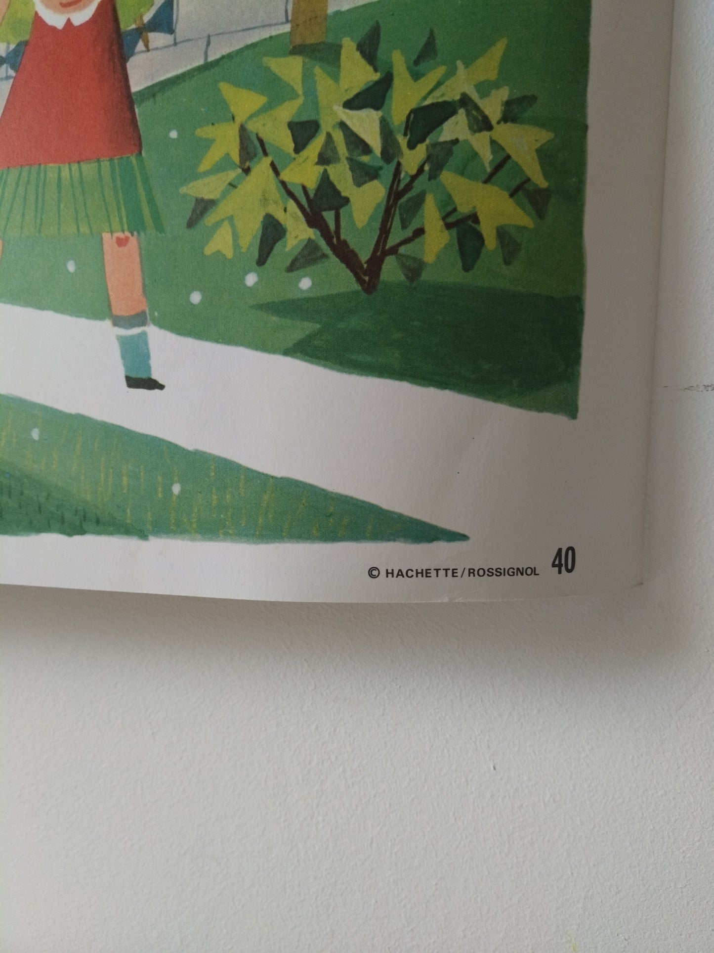 Ancienne affiche scolaire recto verso "je veux lire" 39 Hachette Rossignol