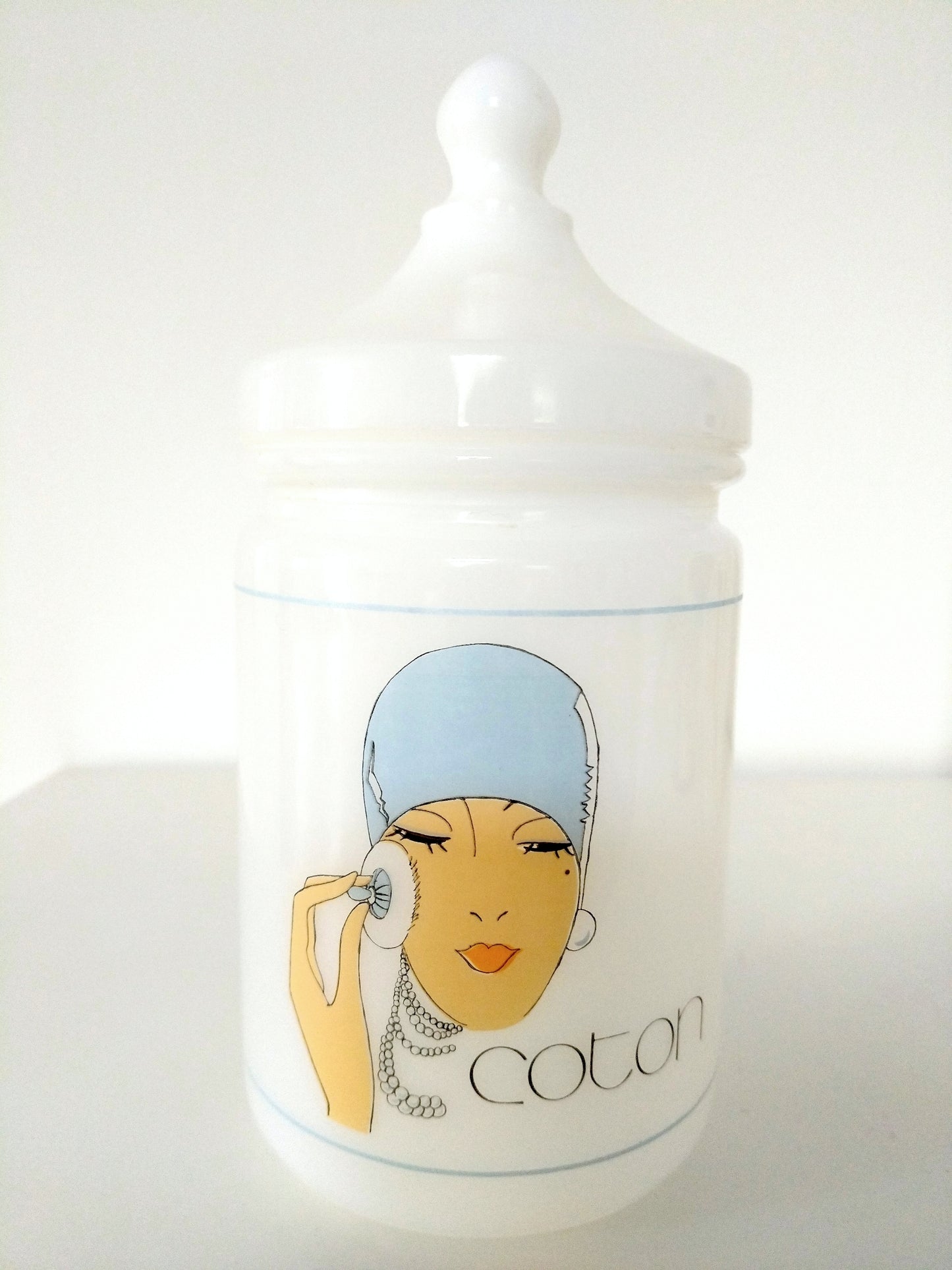 Pot en opaline coton ou sels de bain au choix