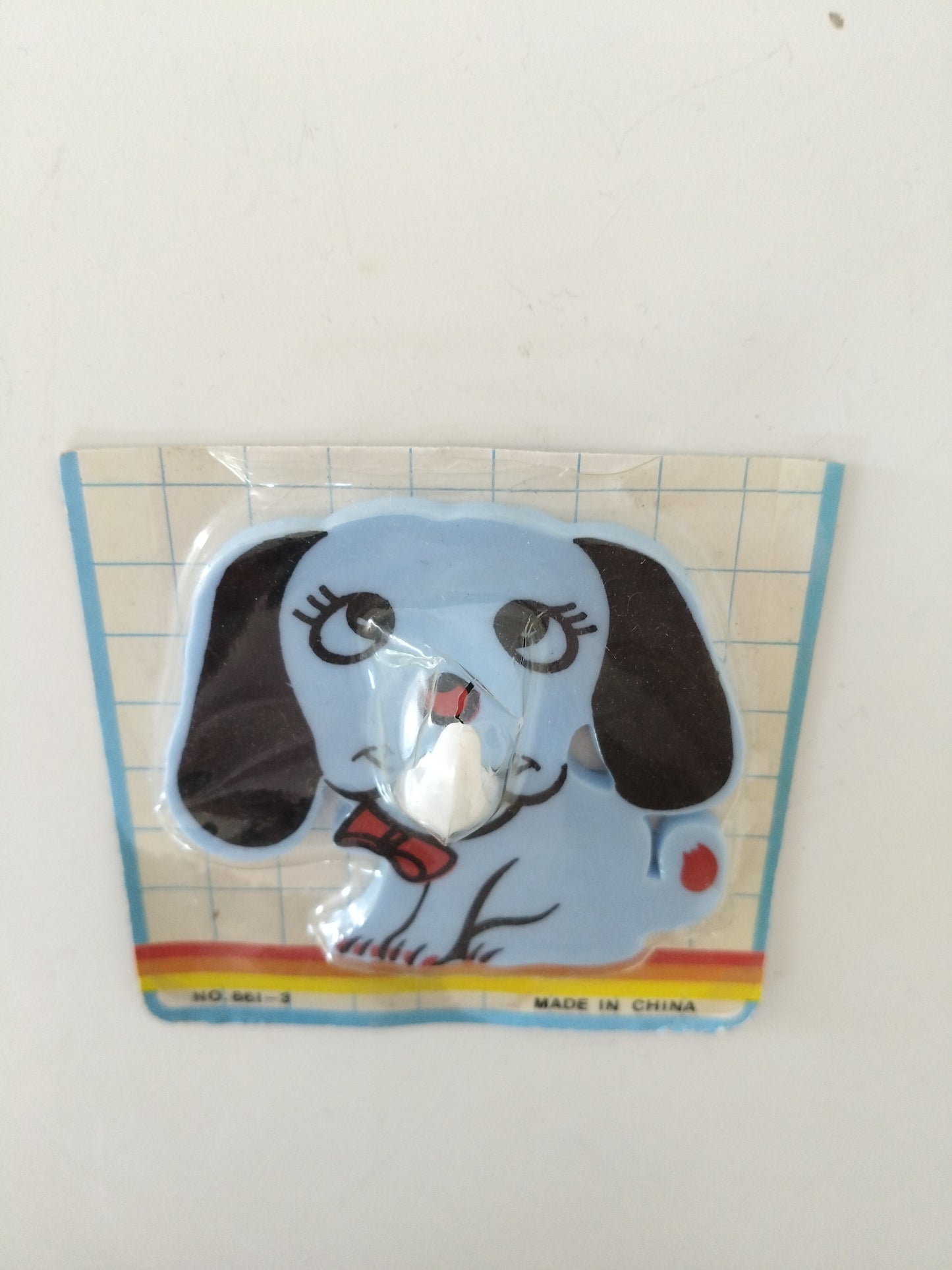 Crochet/ porte-torchon adhésif  chien en plastique