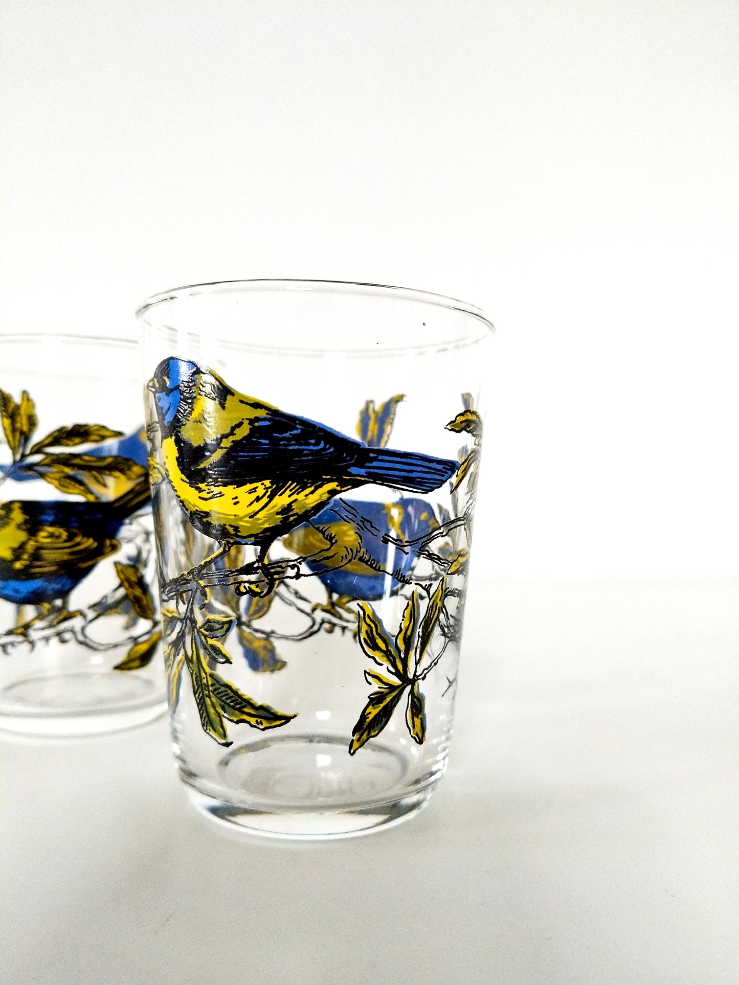 Petits verres à eau décor oiseaux - cetaitmieuxavant