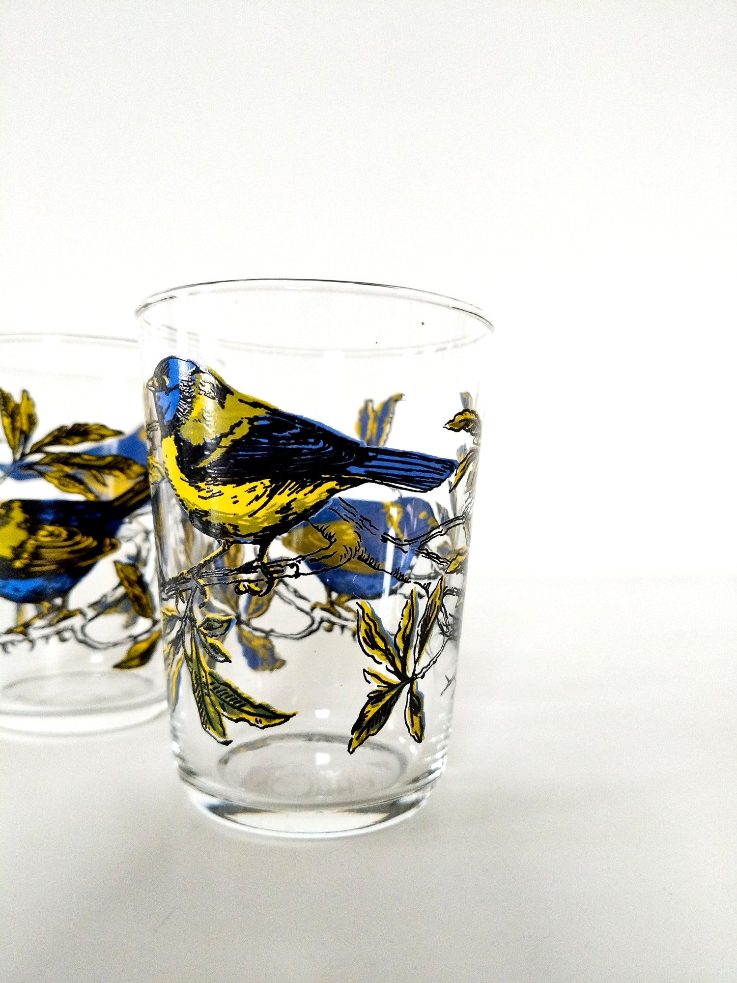 Petits verres à eau décor oiseaux - cetaitmieuxavant