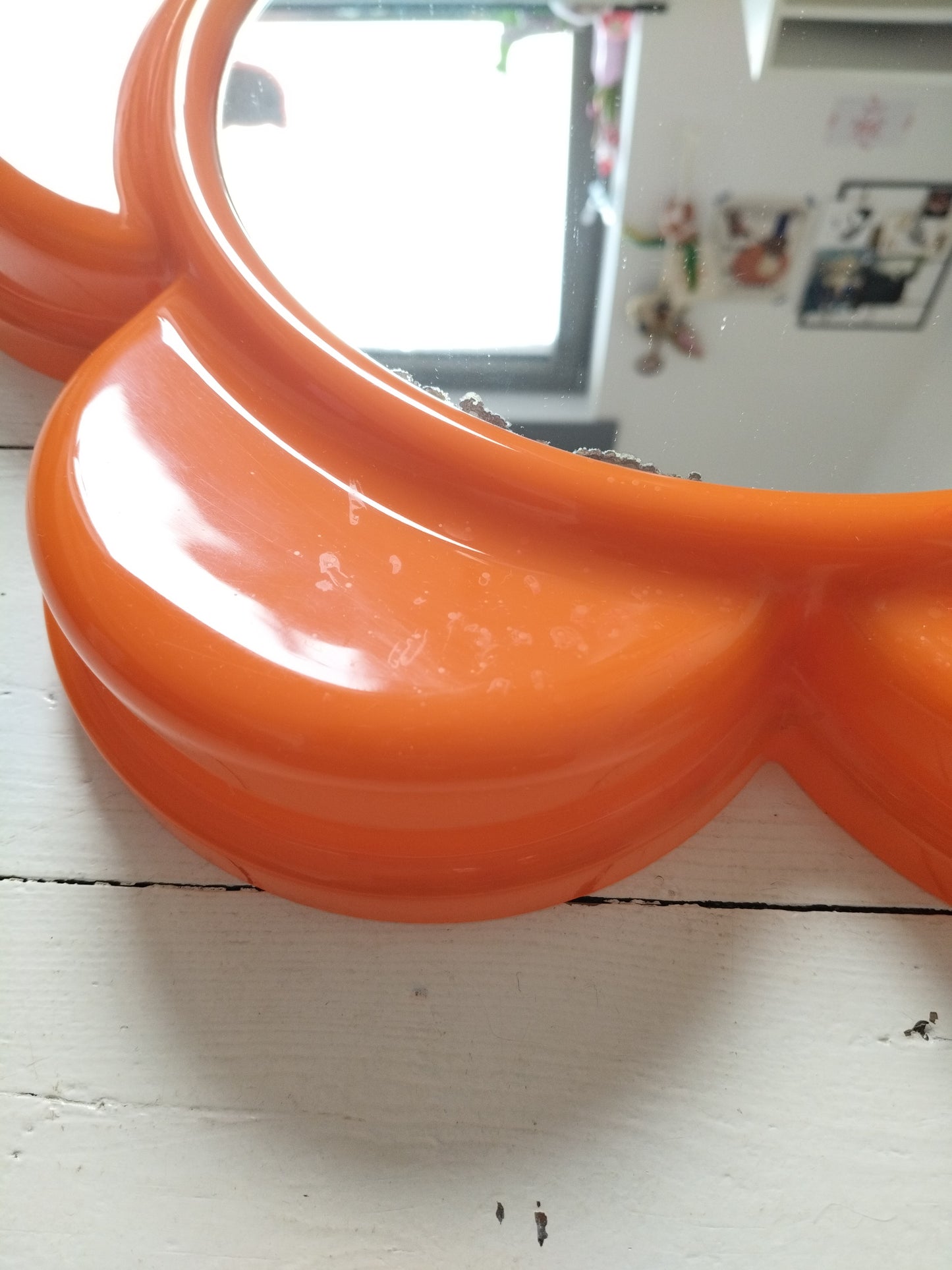 Miroir fleur en plastique vintage Visiva France