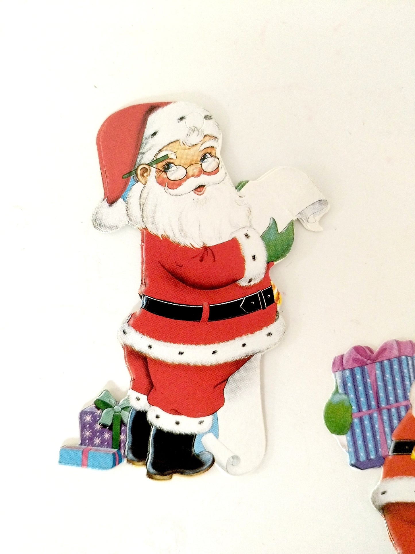 6 étiquettes cadeaux père Noël cartonnées