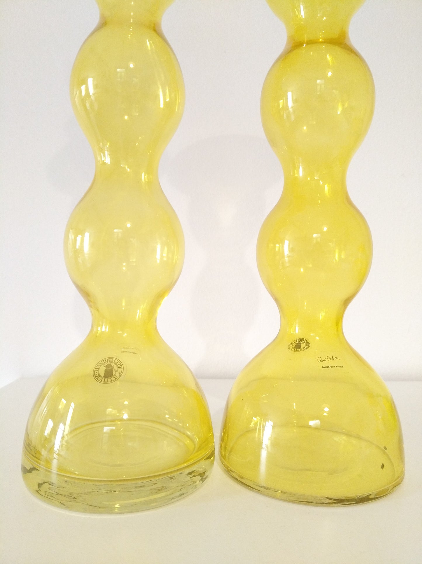 Très gros bougeoir en verre Herräng par Anne Nilsson pour Ikea 2012 à l'unité