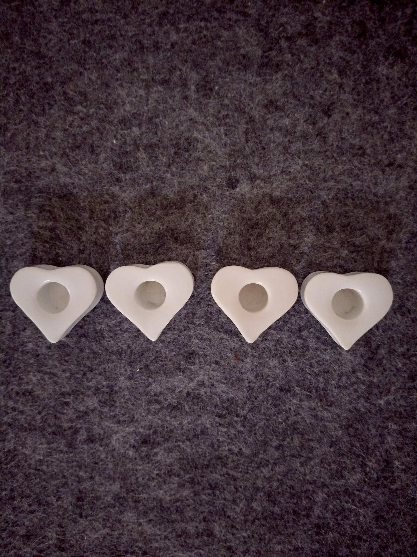 4 mini-bougeoirs cœur