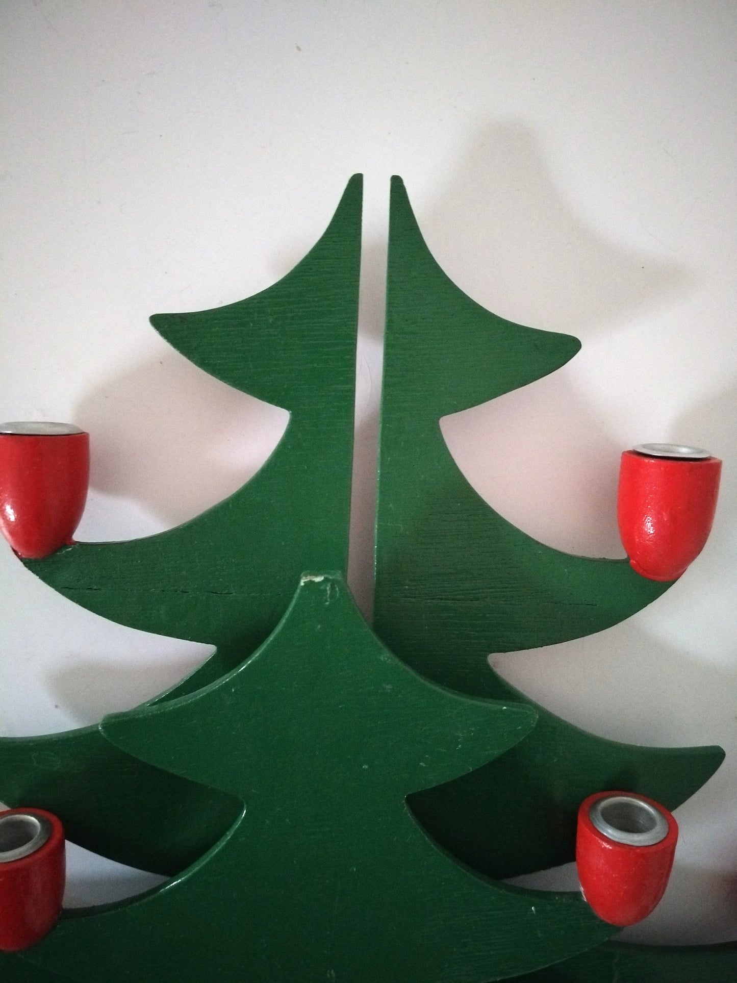 Bougeoir de Noël sapin en bois handmade Sri Lanka