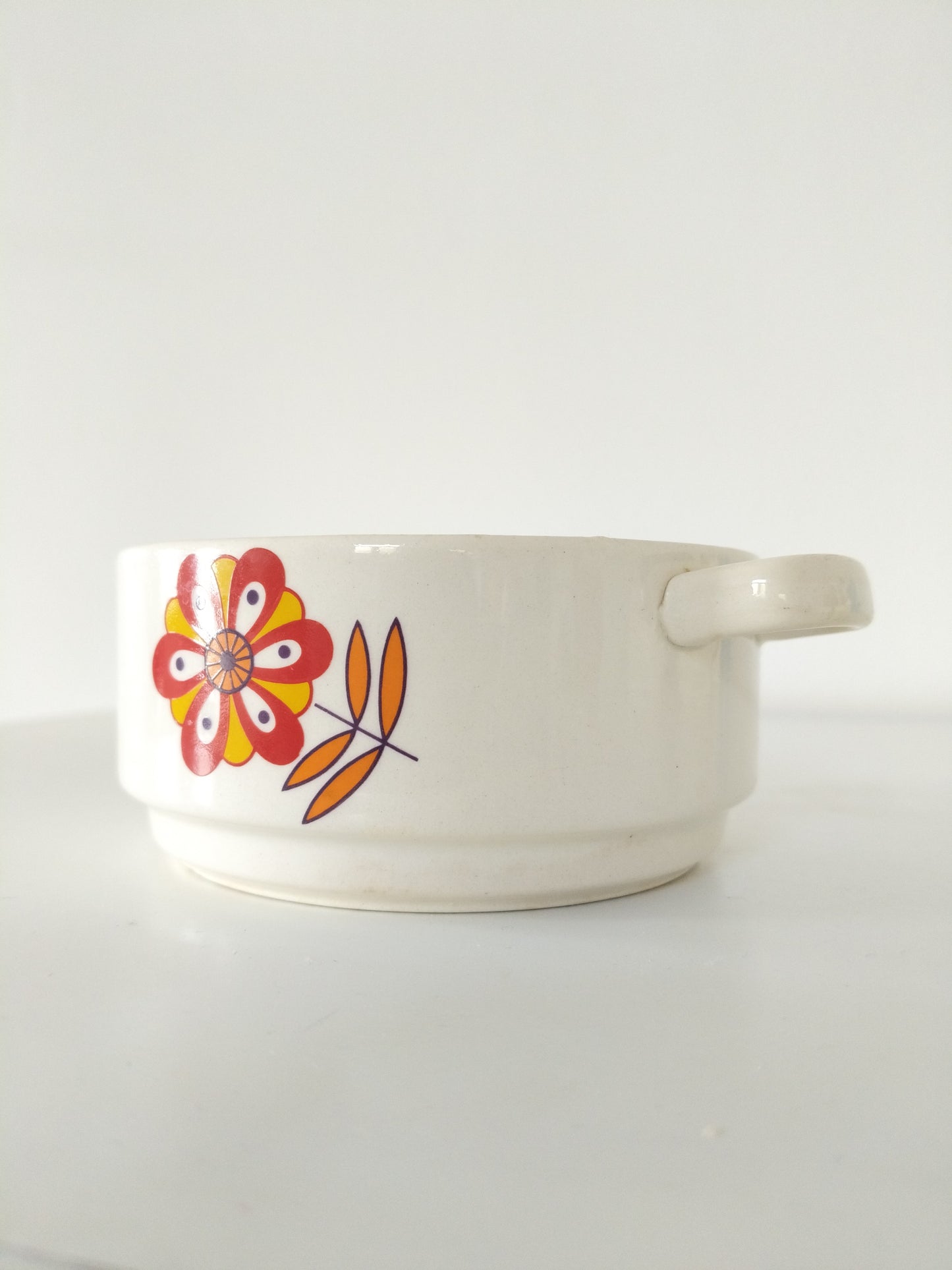 Bol à oreilles Boch La Louvière " trois fleurs " au choix - à l'unité - cetaitmieuxavant