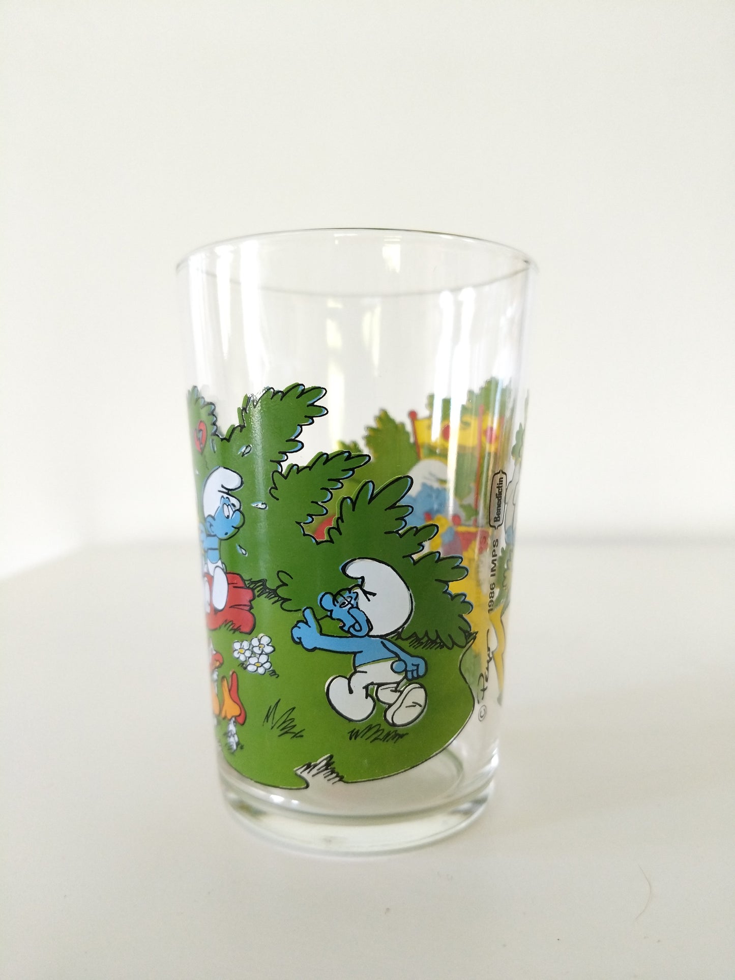 Verre publicitaire Bénédictin Schtroumpfs Peyo 1985-1986 au choix - cetaitmieuxavant