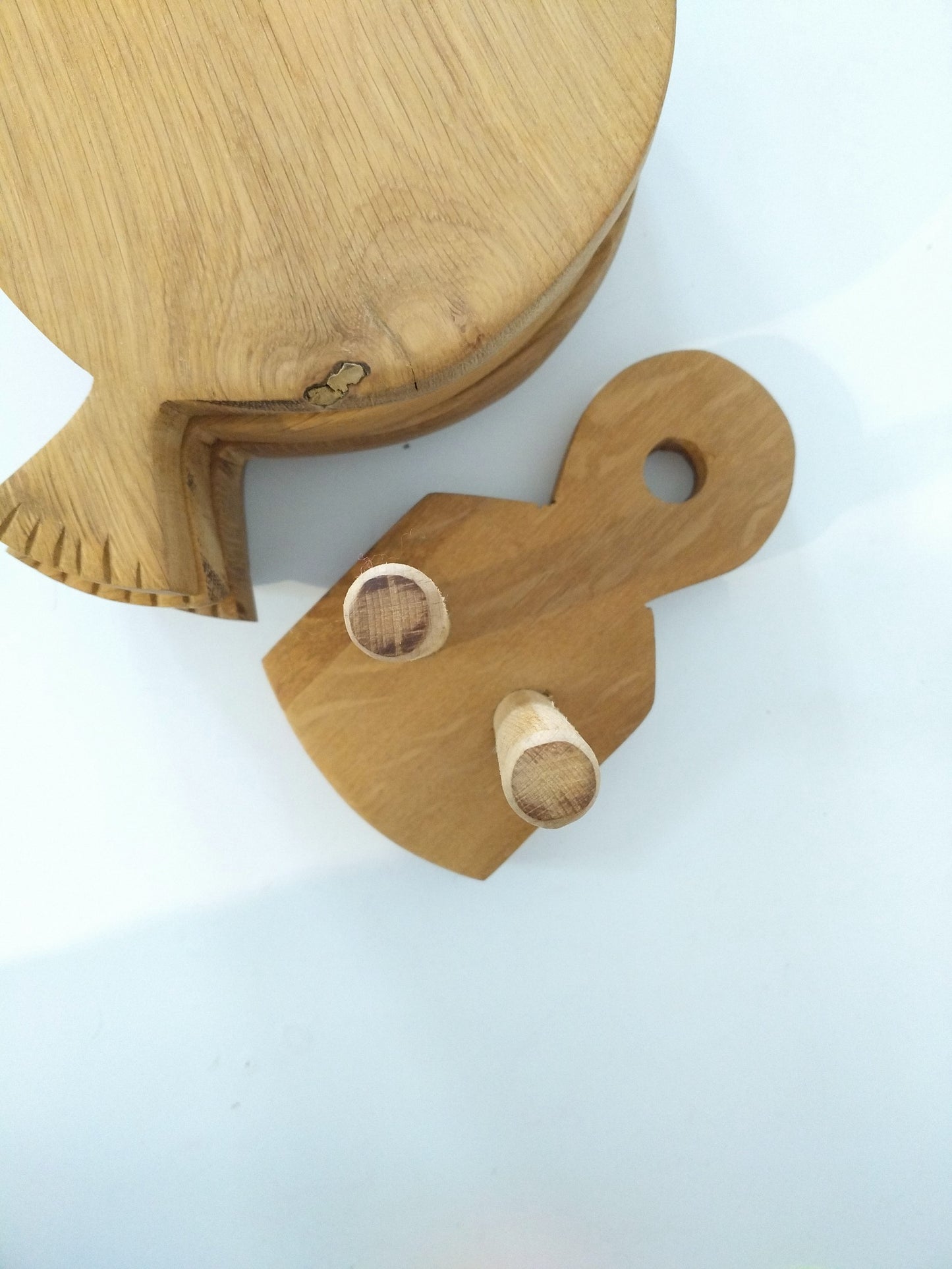 Ensemble de 4 planches/ dessous de plats poisson en bois massif + leur support mural