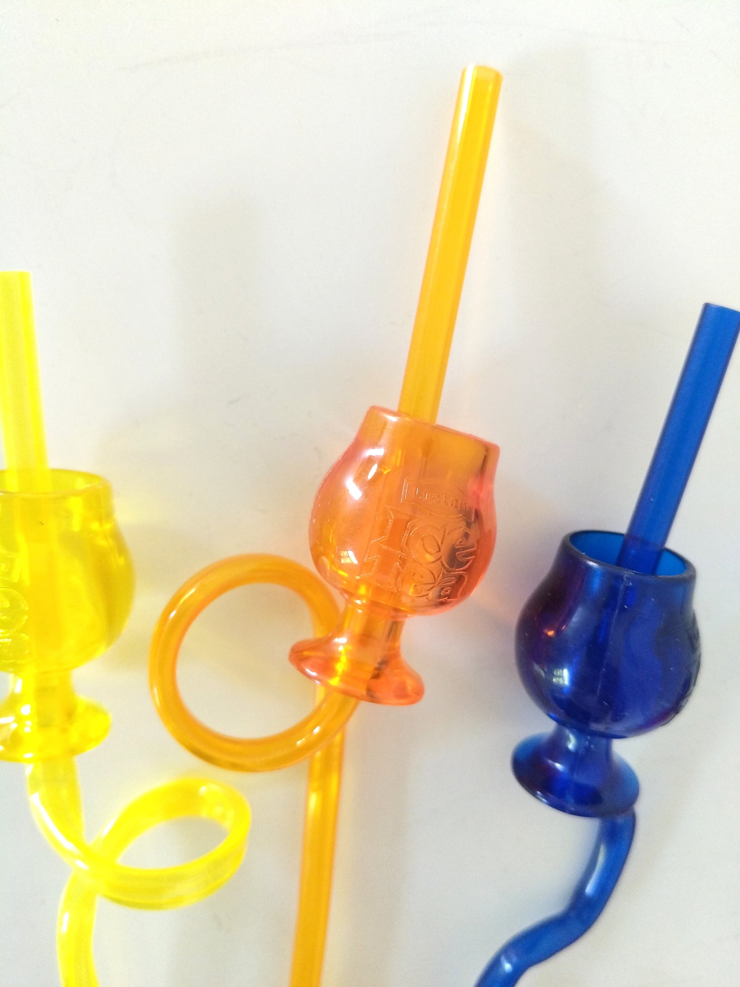 Set de 3 pailles publicitaires Ice Tea (4 sets de 3 pailles disponibles) - cetaitmieuxavant