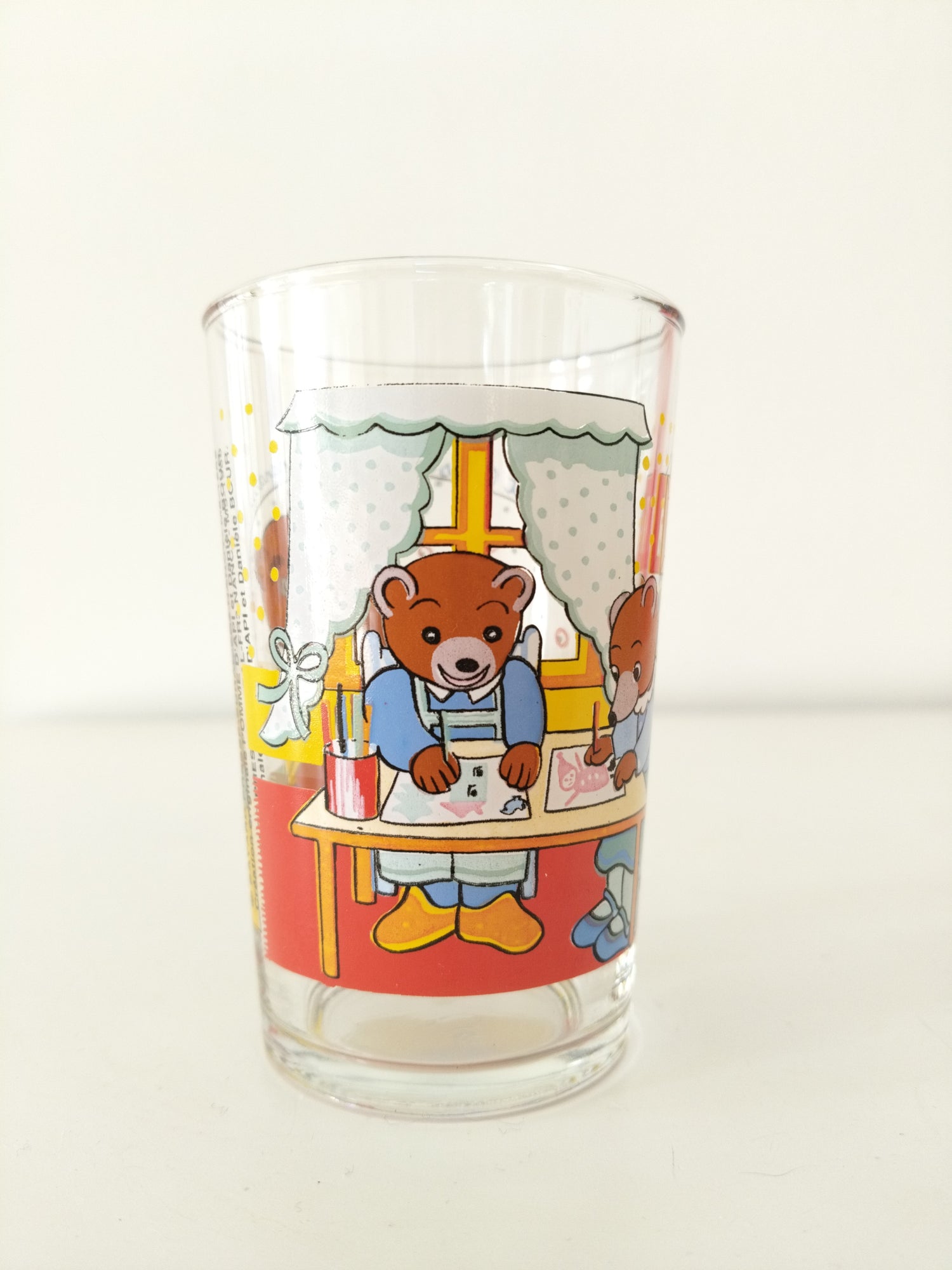 Verre Petit Ours Brun publicitaire Pomme d'Api 1988 et 1999 au choix - cetaitmieuxavant