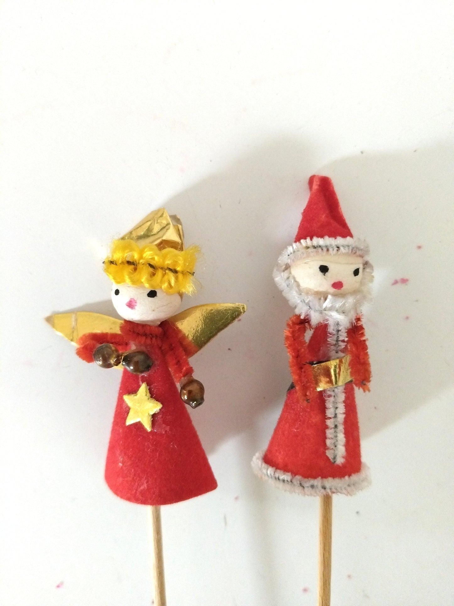 2 anciennes piques décoratives de Noël (4 duos disponibles)