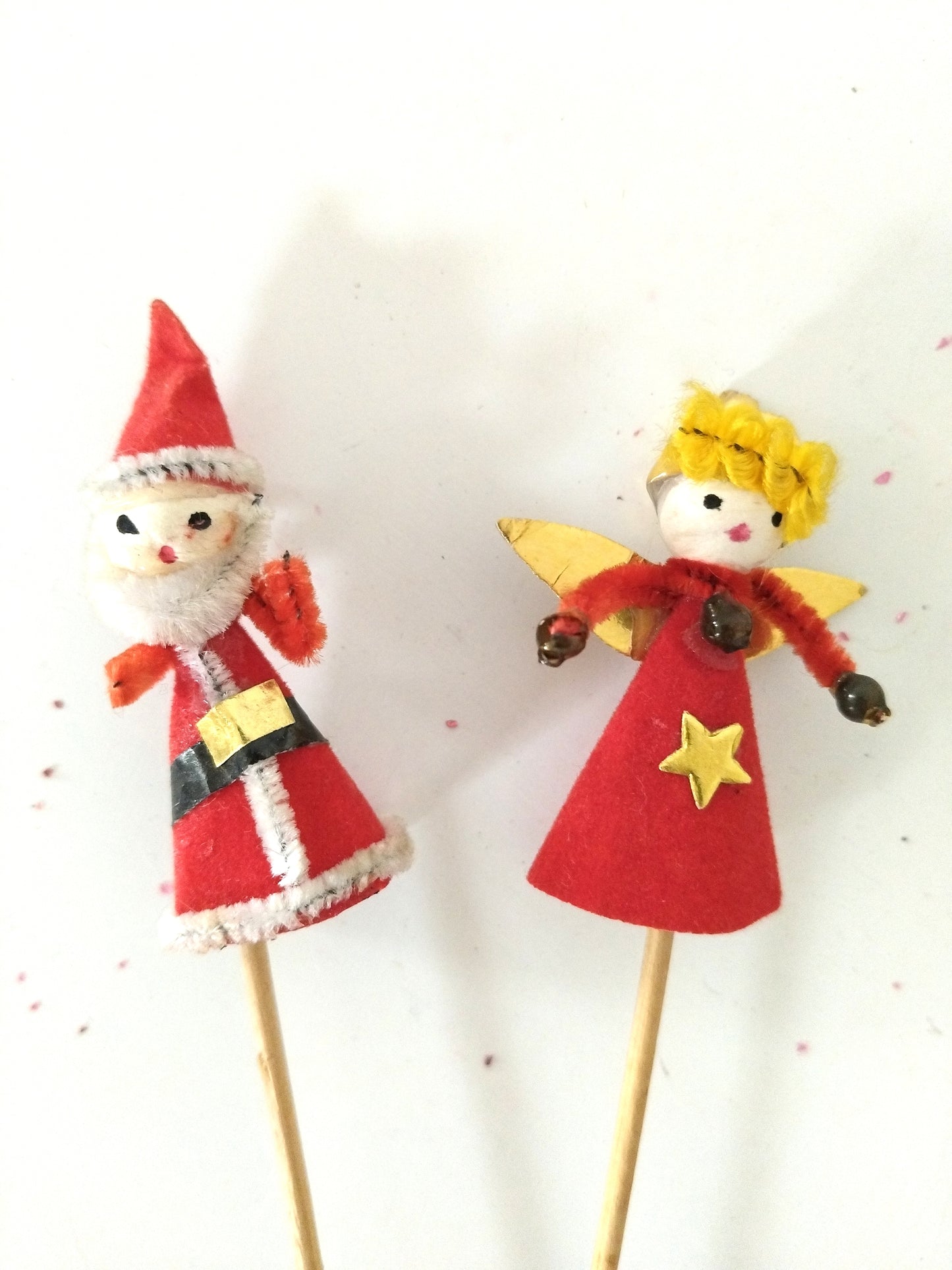 2 anciennes piques décoratives de Noël (4 duos disponibles)