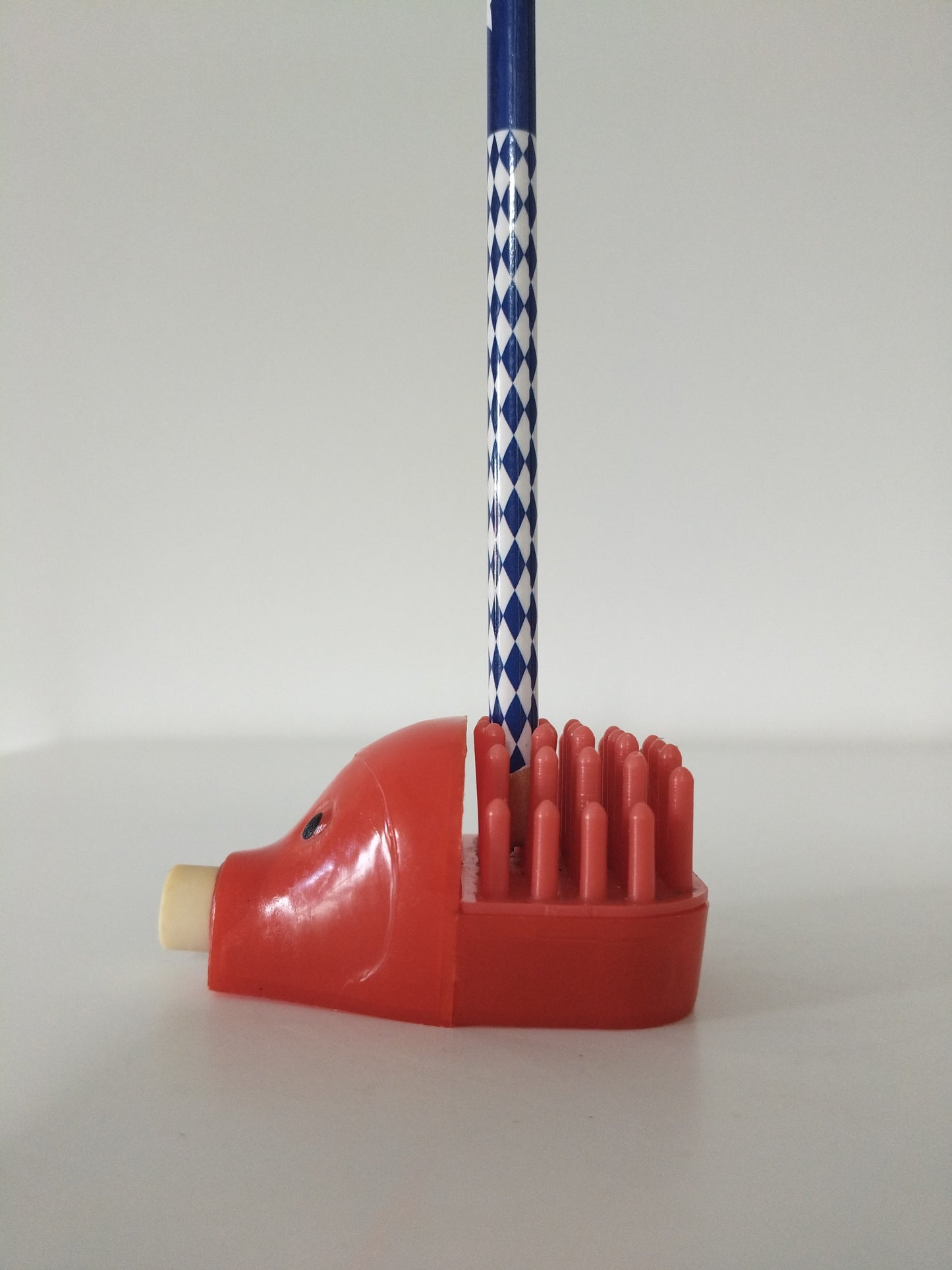Hérisson miniature taille-crayon, porte-crayon et gomme 80's couleur au choix