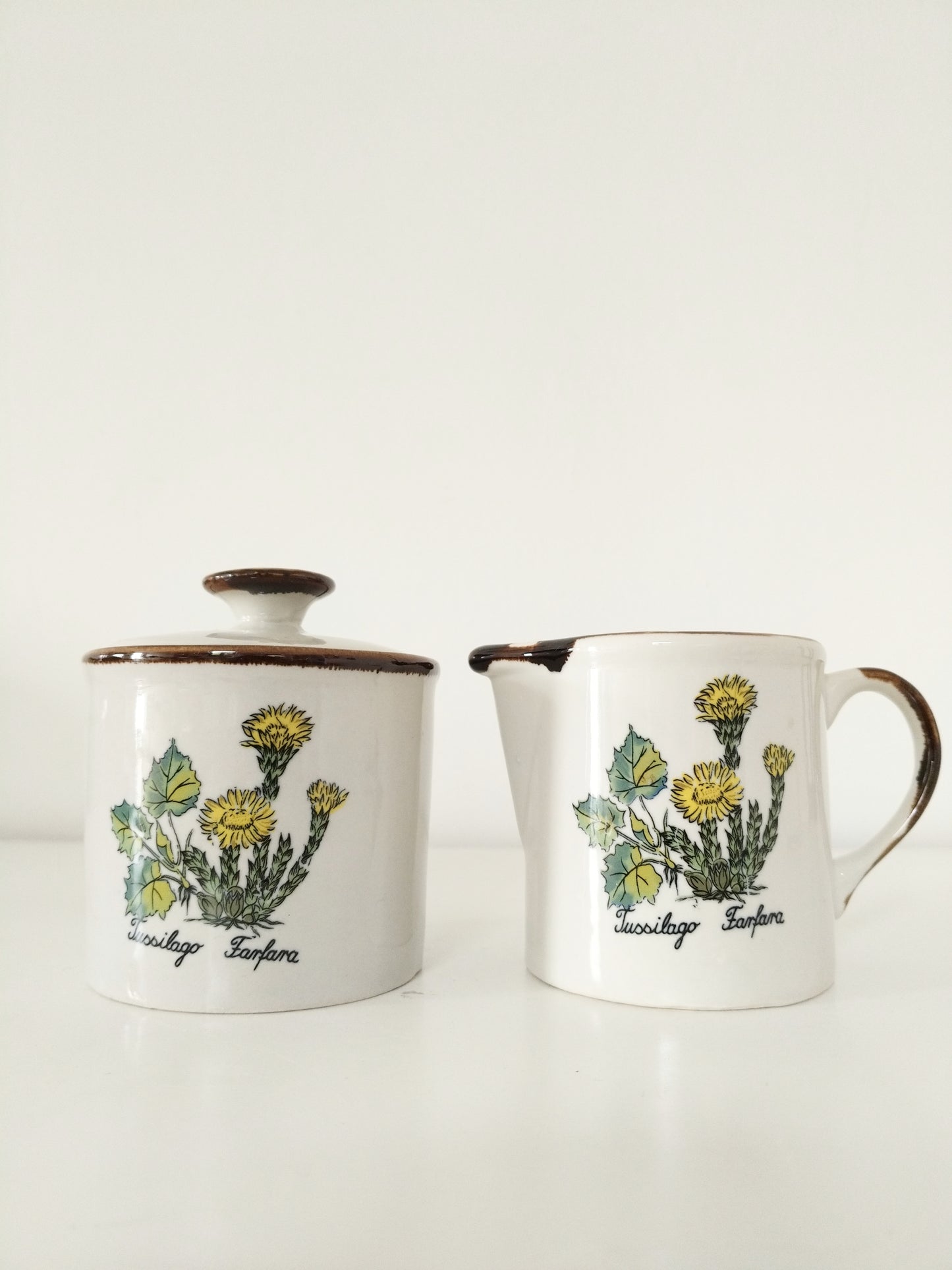 Théière ou ensemble sucrier + crémier en grès au choix