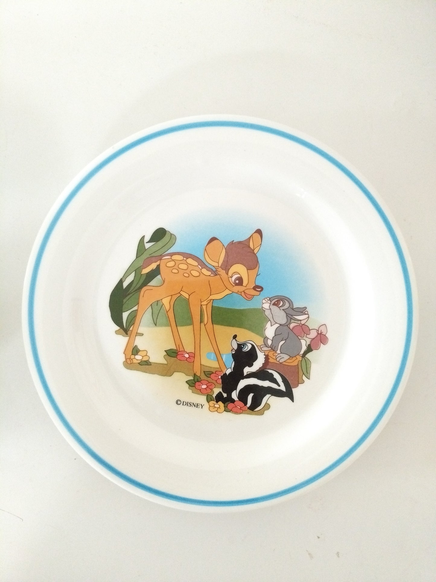 Set 3 pièces petit déjeuner enfant porcelaine Bambi Ceramica Quadrifoglio Italie
