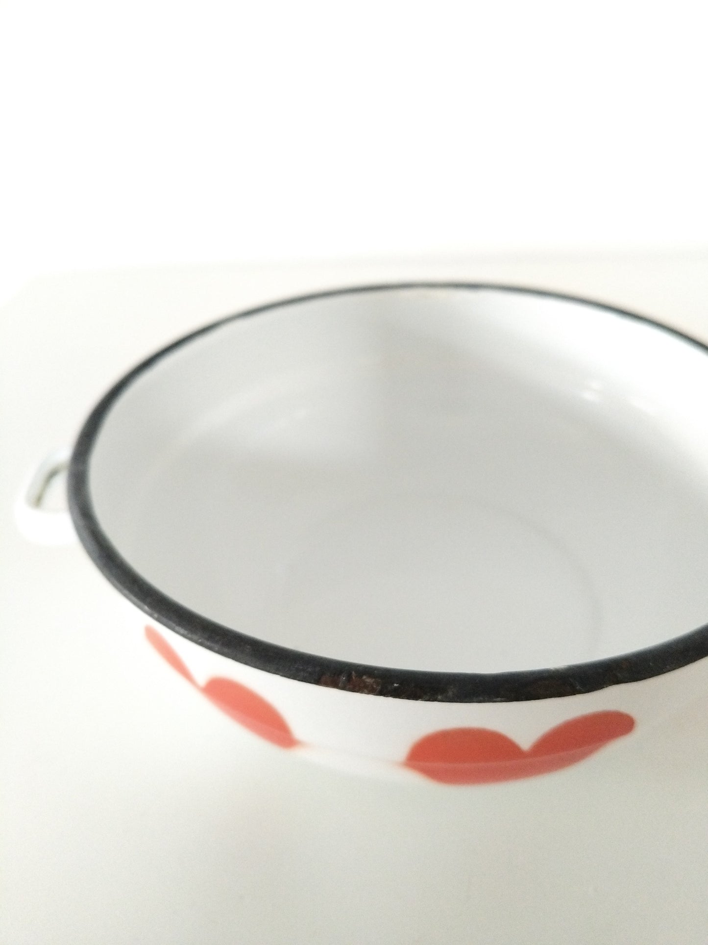 Bol ou petit plat en émail décor ❤️ Emo Celje made in Yougoslavie au choix