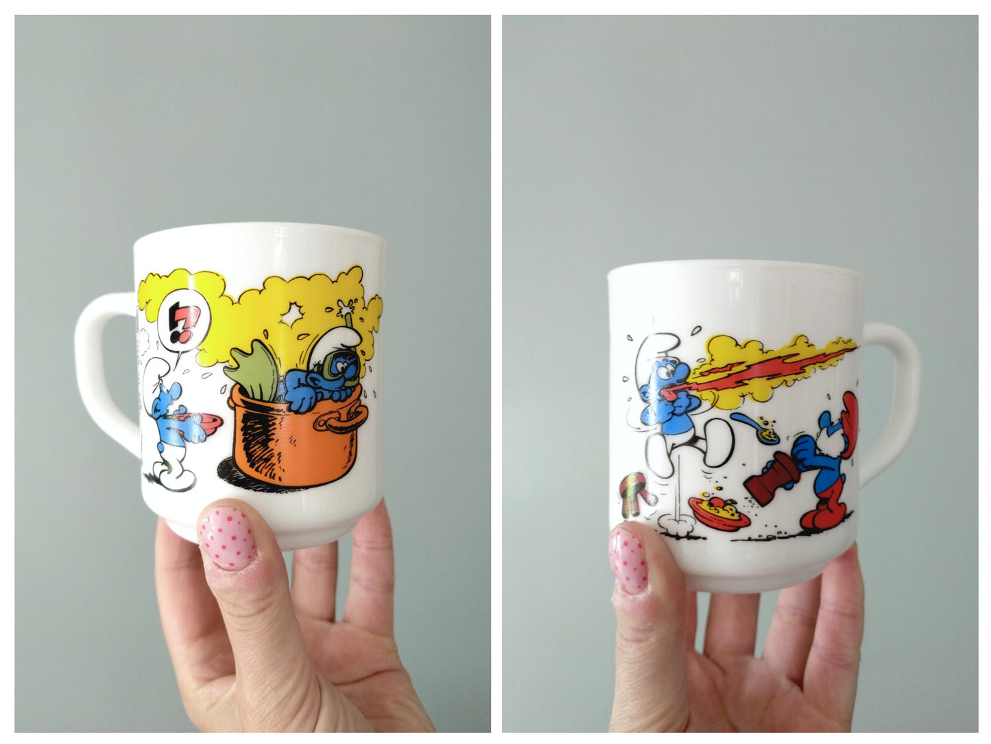 Tasse/ mug Arcopal publicitaire Bénédictin Schtroumpfs Peyo 1983