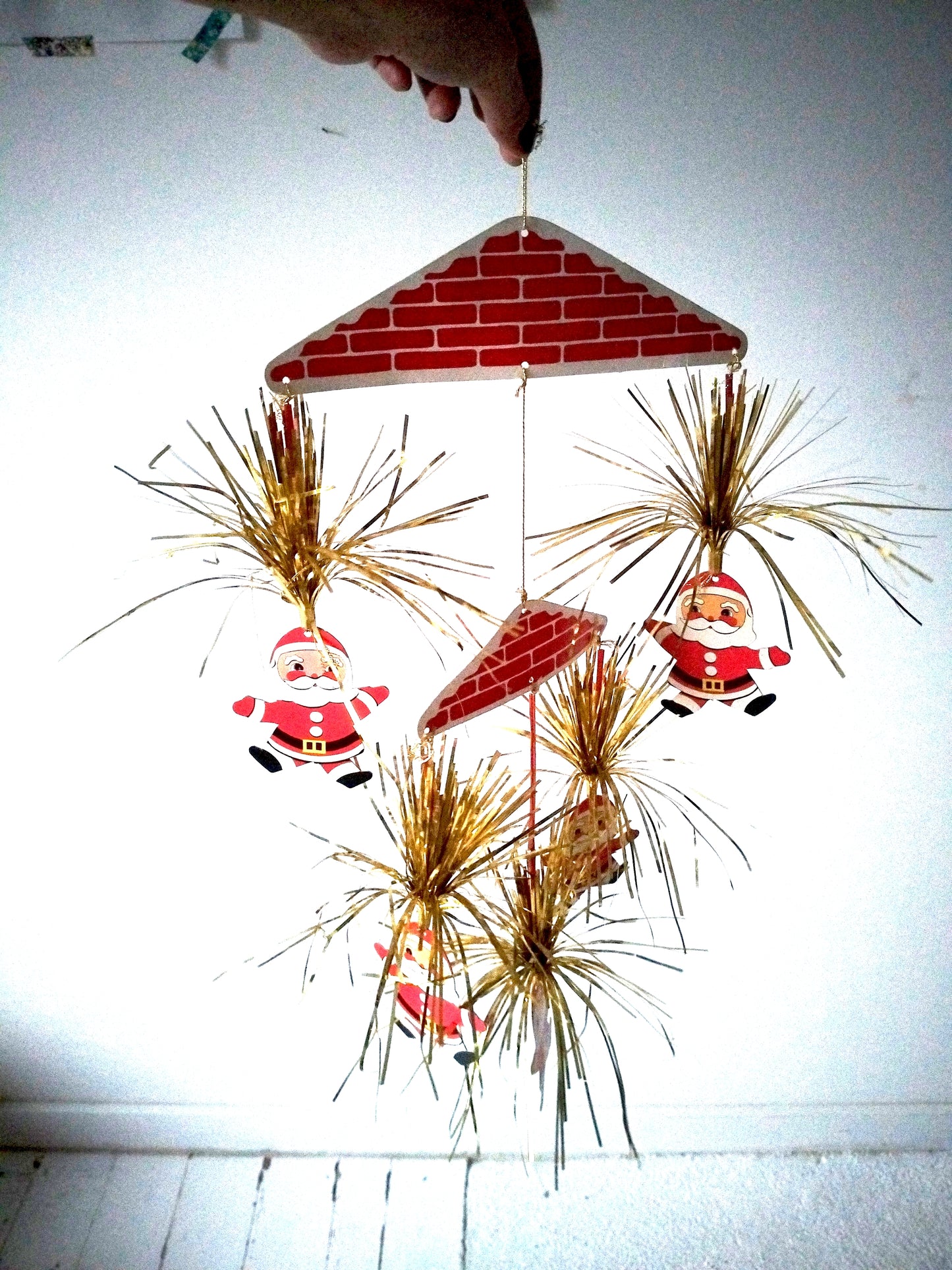 Mobile de Noël cartonné vintage