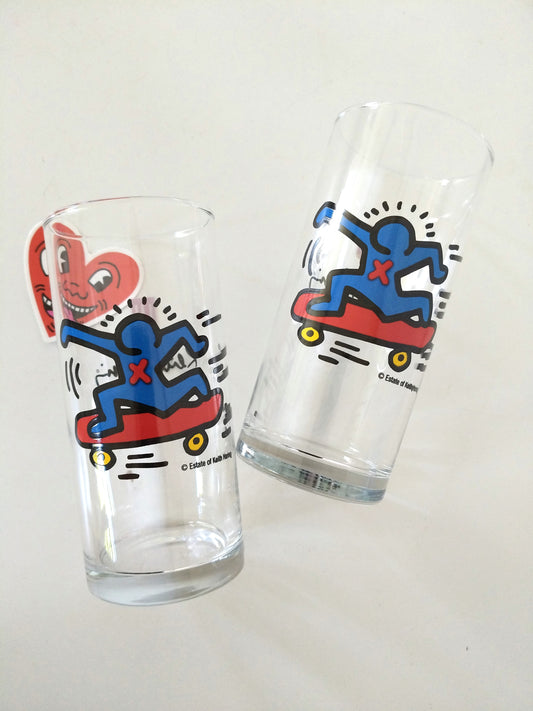 Verre Keith Haring publicitaire Lu à l'unité