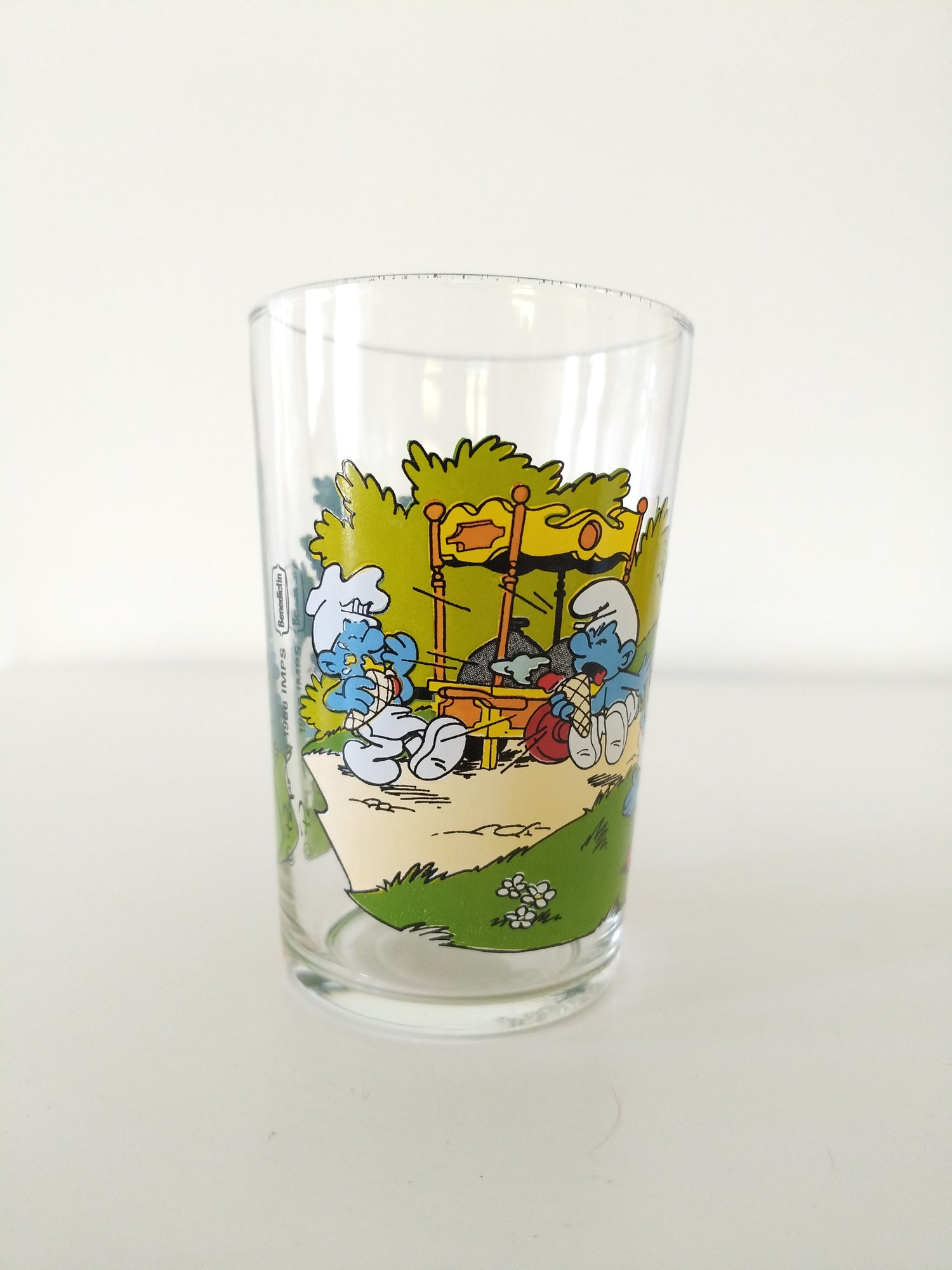 Verre publicitaire Bénédictin Schtroumpfs Peyo 1985-1986 au choix - cetaitmieuxavant