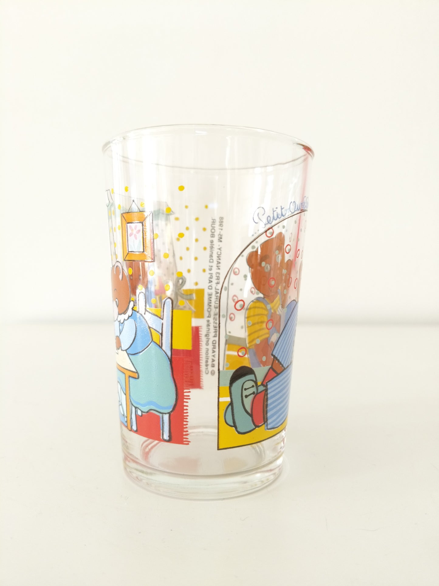 Verre Petit Ours Brun publicitaire Pomme d'Api 1988 et 1999 au choix - cetaitmieuxavant