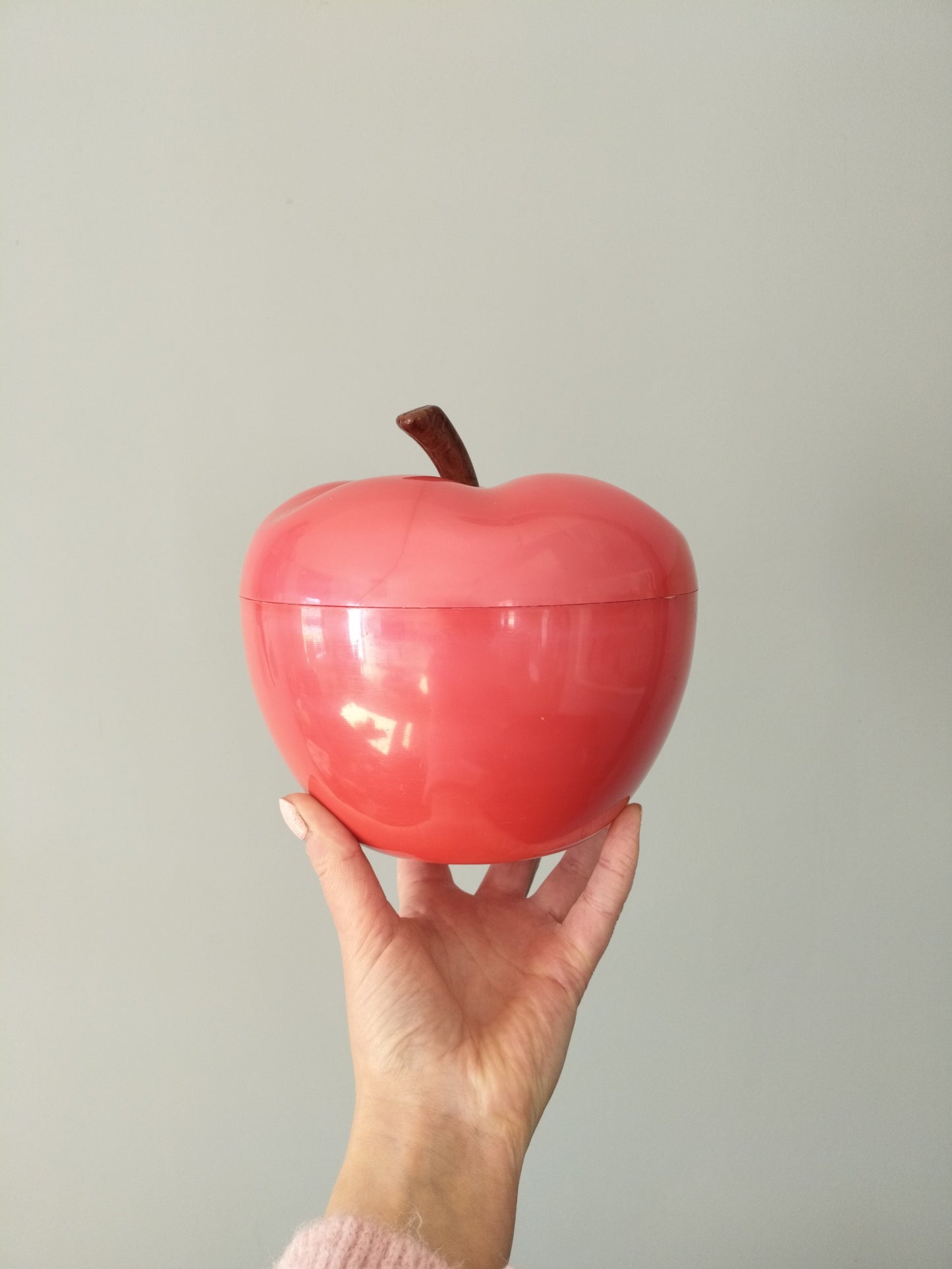Boîte pomme en plastique framboise nacré - cetaitmieuxavant