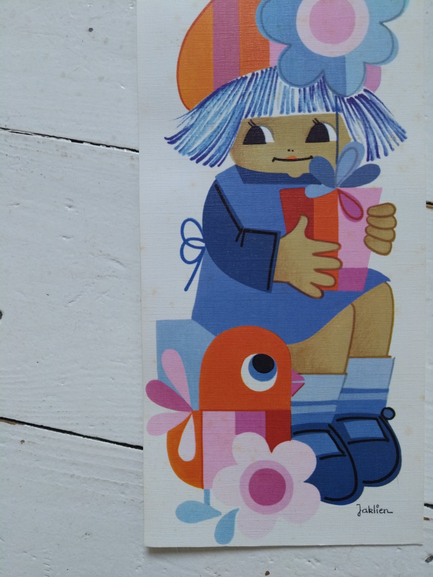 Ancienne carte postale Jaklien Moerman 70's au choix