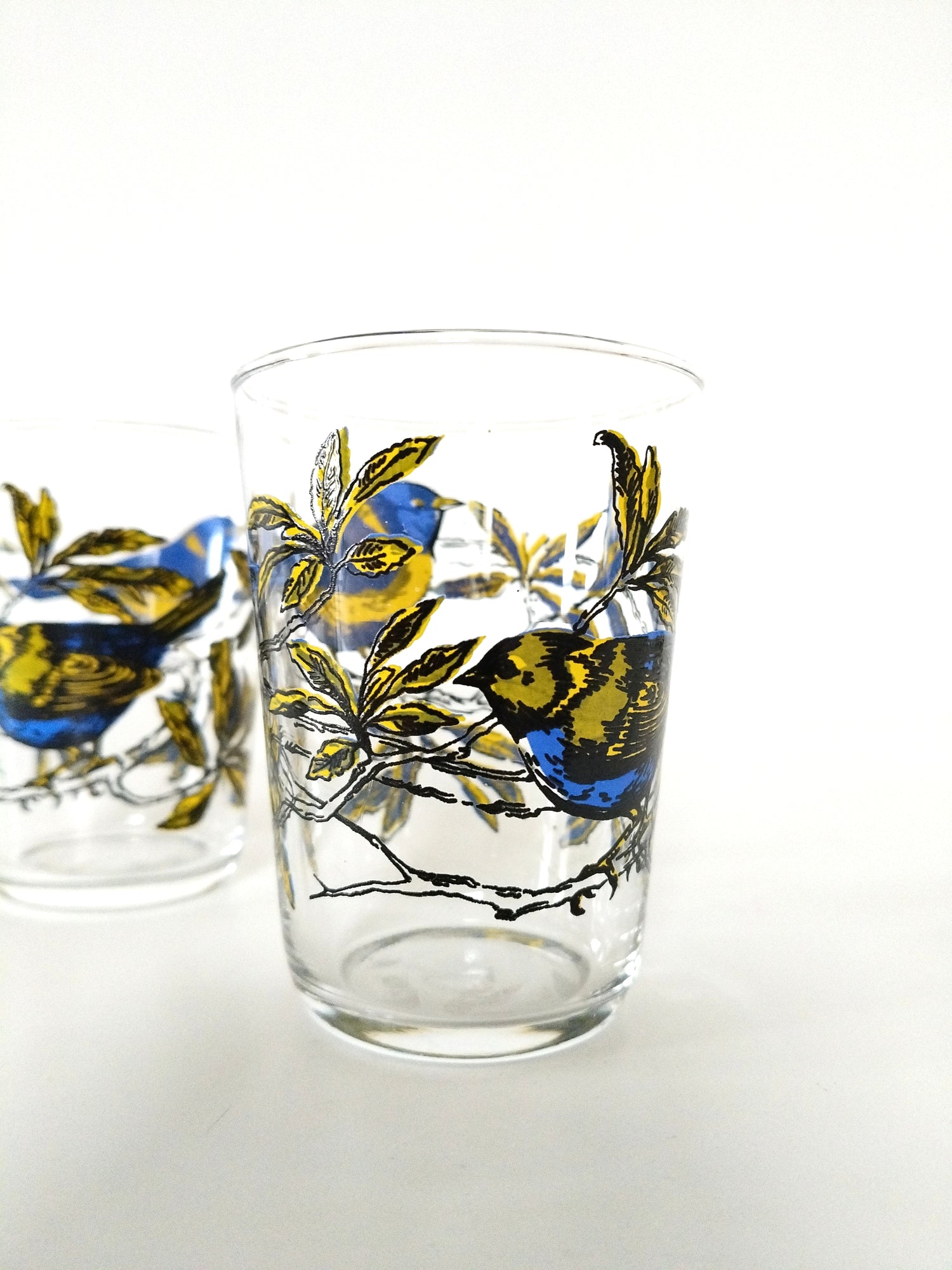 Petits verres à eau décor oiseaux - cetaitmieuxavant
