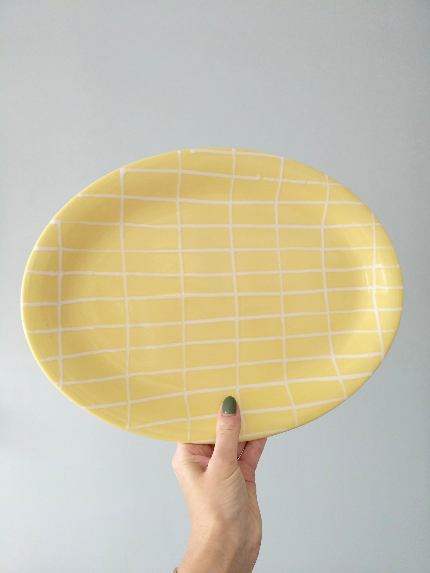 Plat de service ovale/ plateau porcelaine de Longchamp