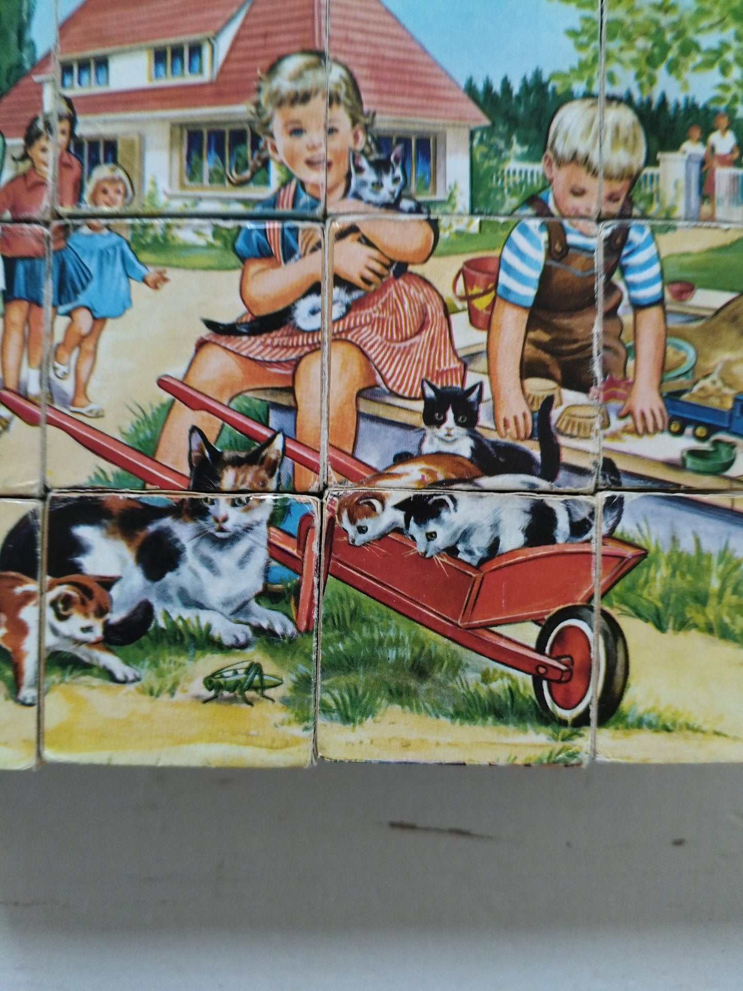 Ancien puzzle cubes en bois Hermann Eichhorn Germany