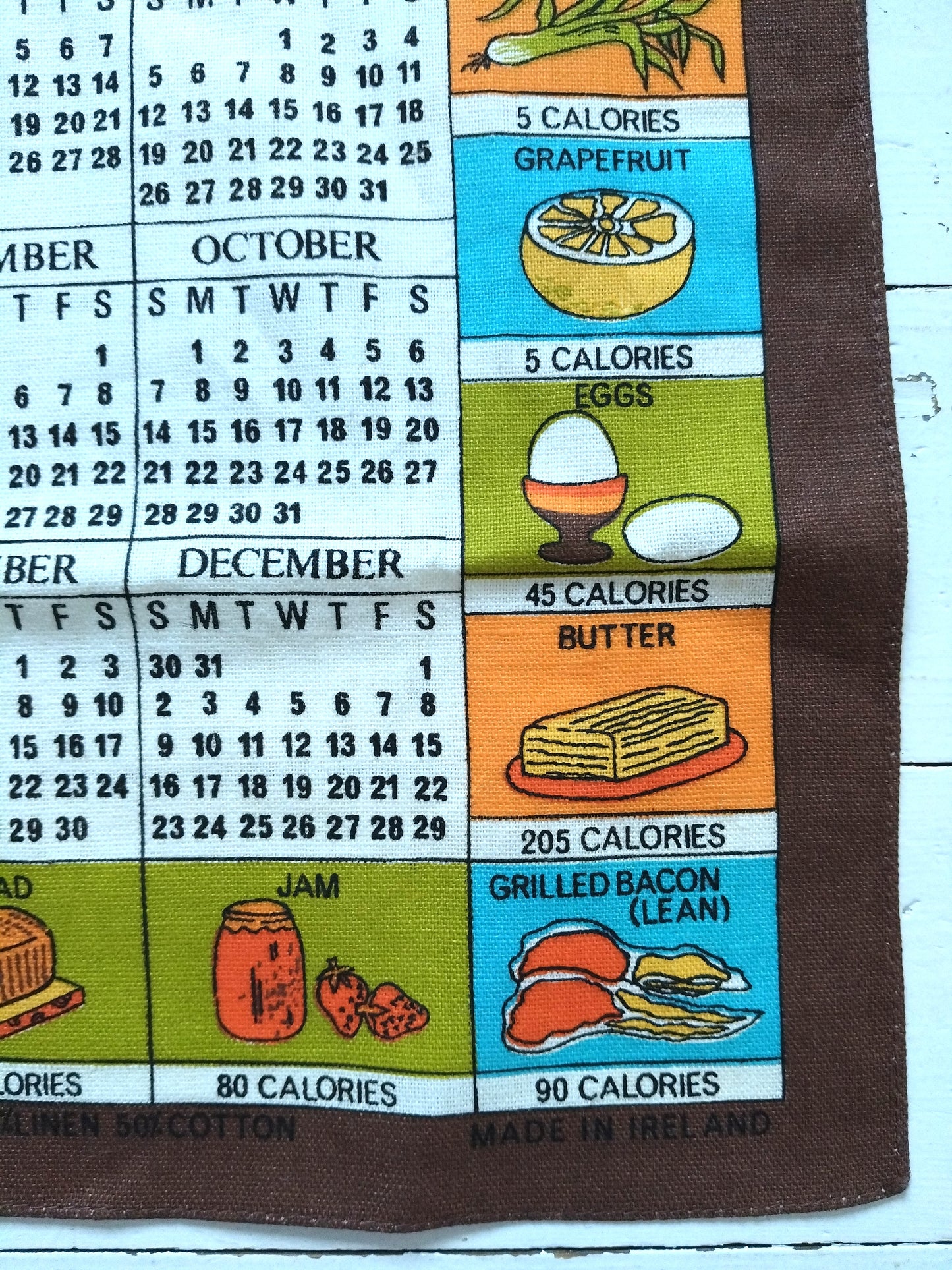 Calendrier en tissu 1979 Irish cabin Irlande