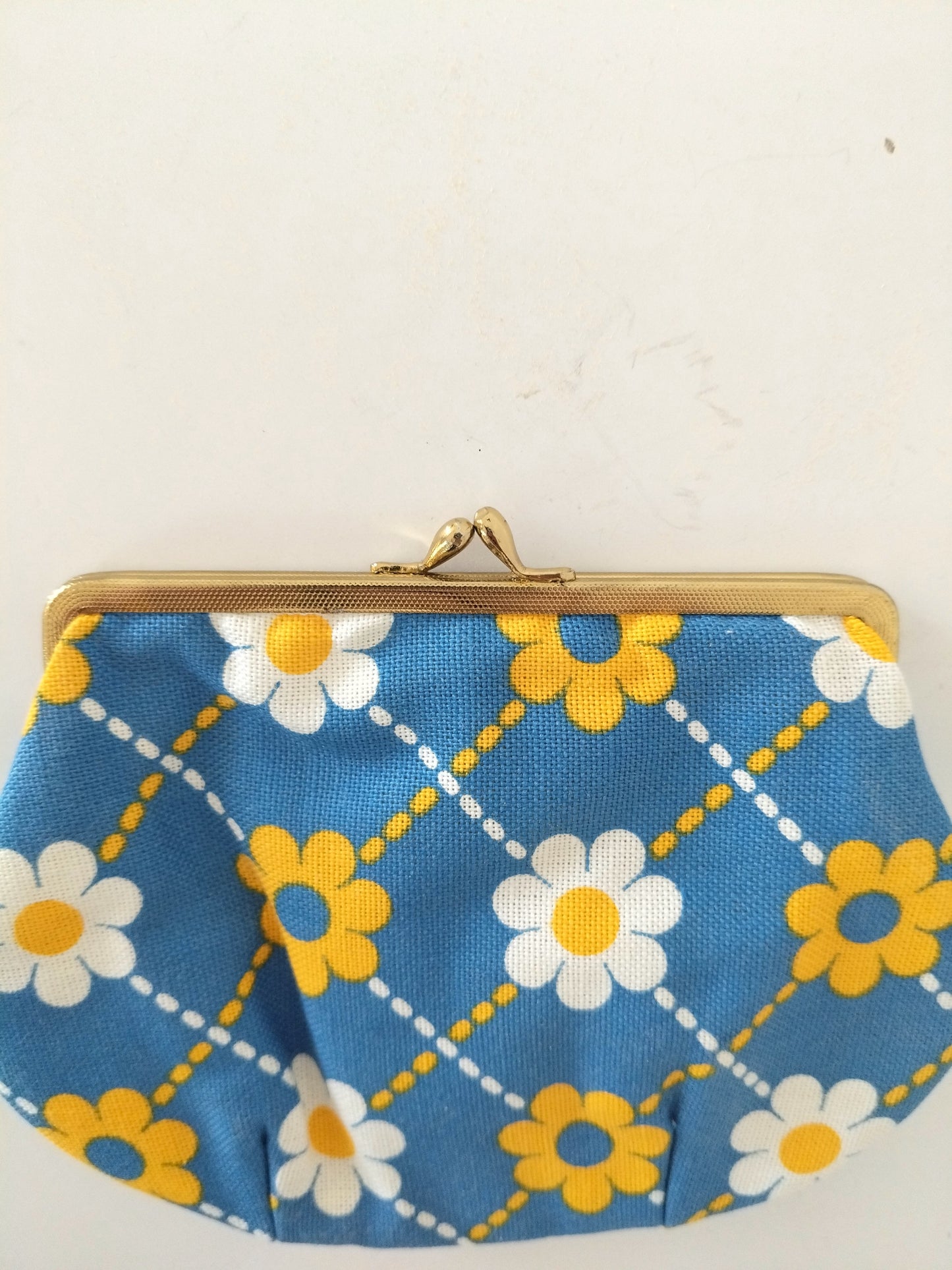 Porte-monnaie/ pochette flower power en tissu