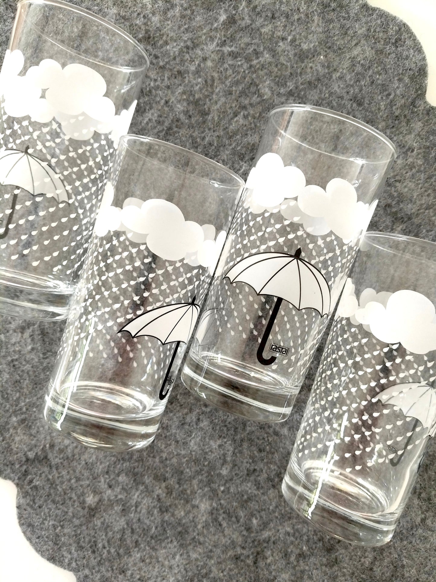 Ensemble de 4 grands verres Rastal Allemagne