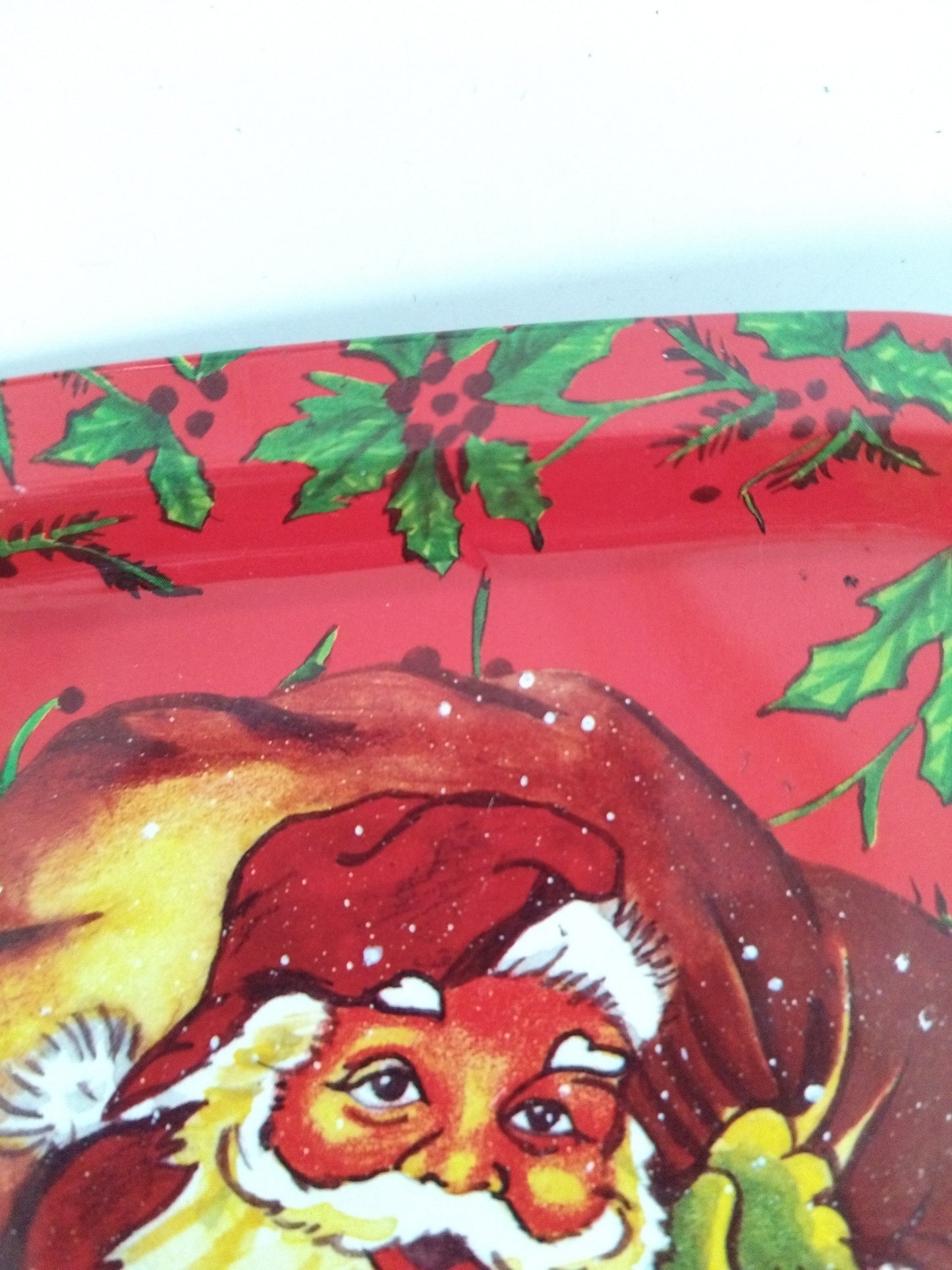 Mini plateau et 4 sous-verres métalliques de Noël publicitaires Yves Rocher