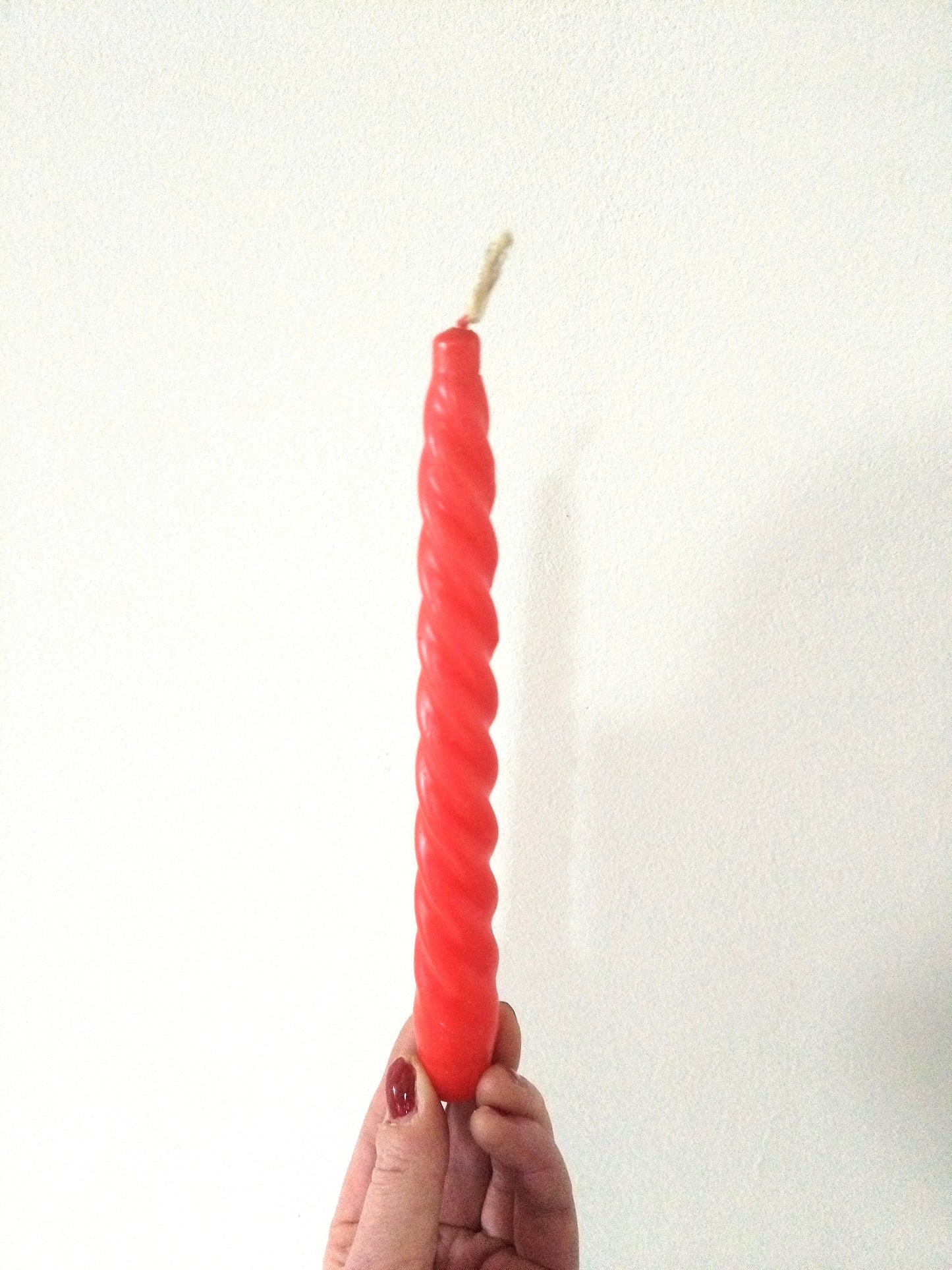 Ensemble de anciennes 4 bougies torsadées Spaas Rubis