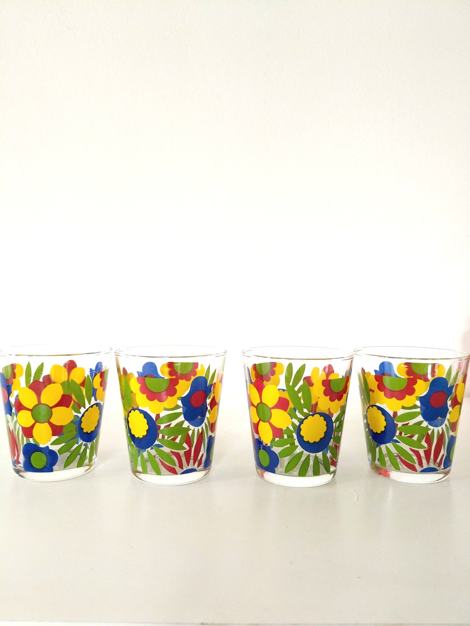 Ensemble de 2 verres à eau flower power - cetaitmieuxavant