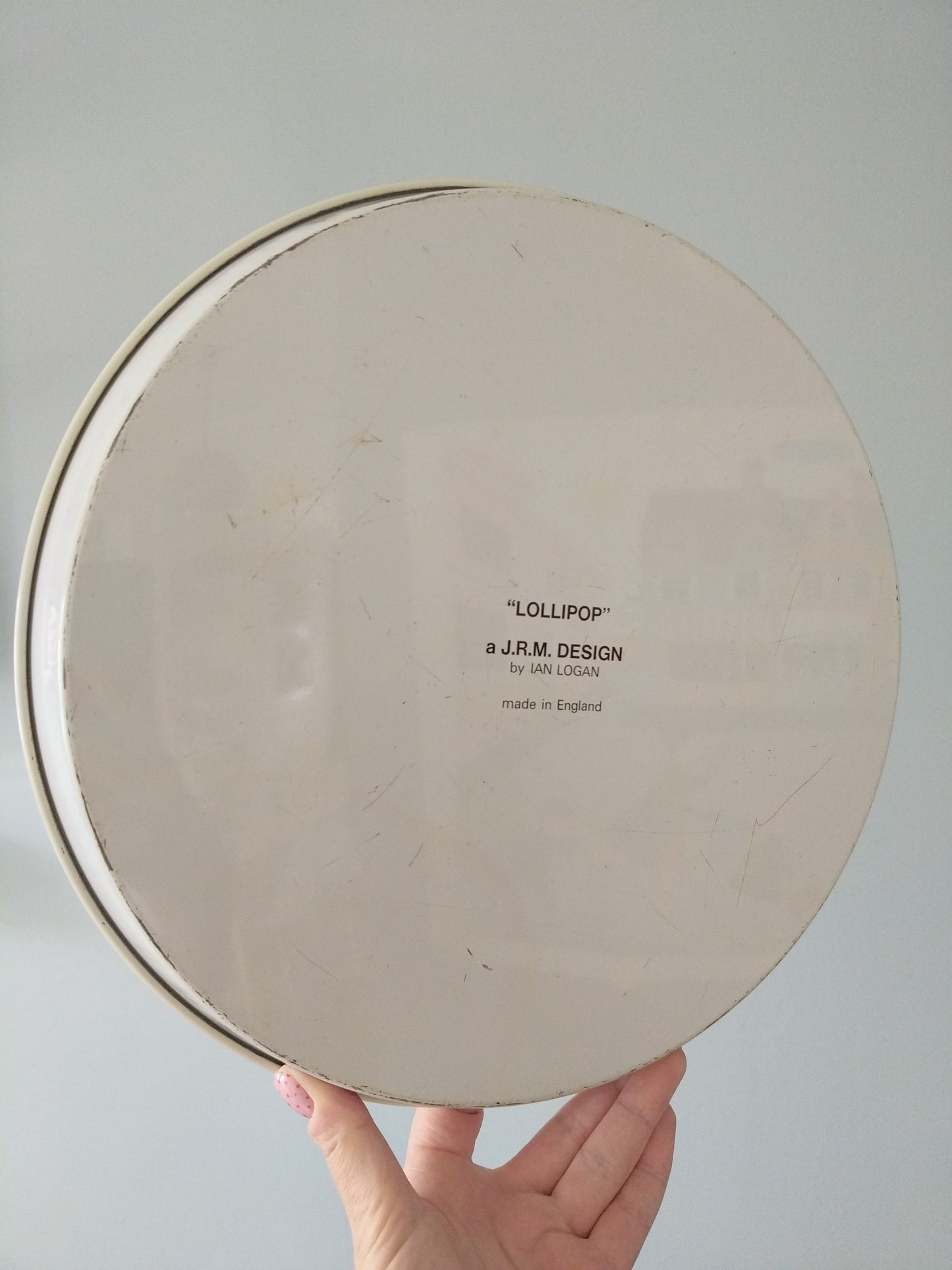 Plateau métallique rond Lollipop J.R.M design by Ian Logan England