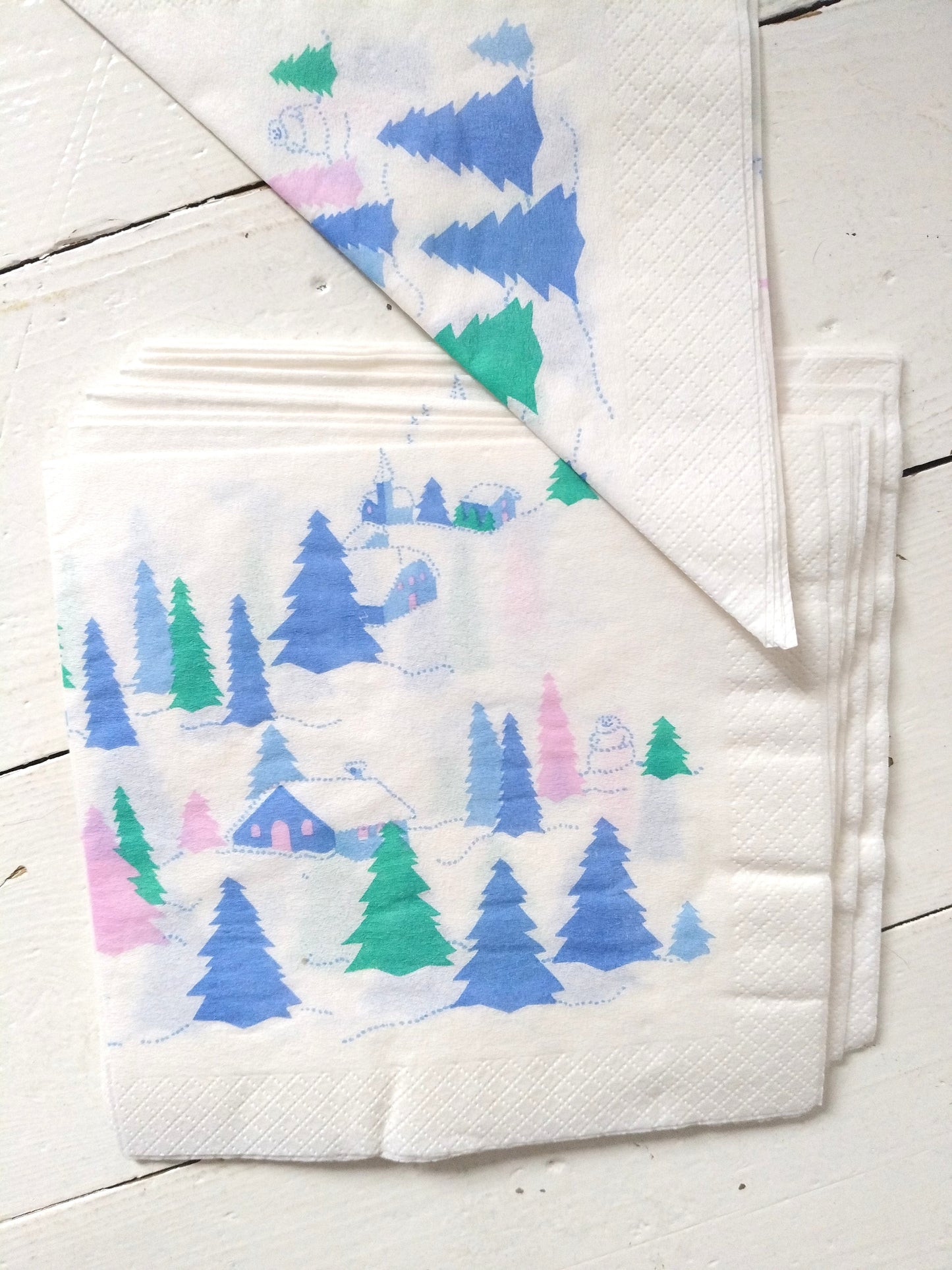 December-set : nappe, napperon, serviettes et sous-verres 10p en papier Celtona