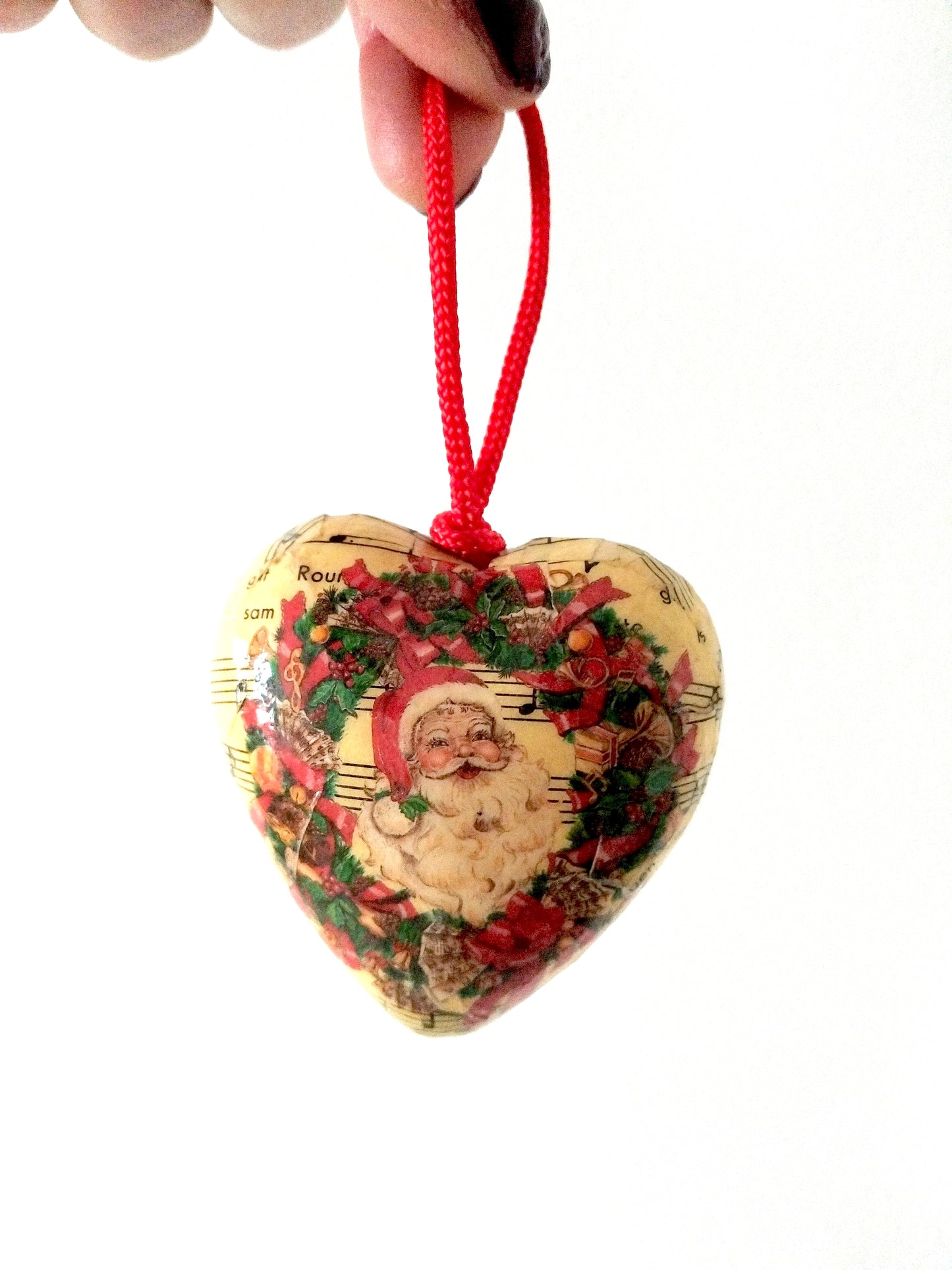 6 cœurs de Noël à suspendre