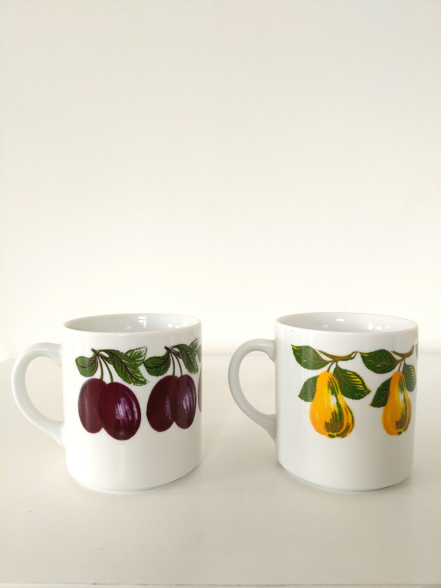 Mug en porcelaine Bareuther Bavaria poires ou prunes au choix - cetaitmieuxavant