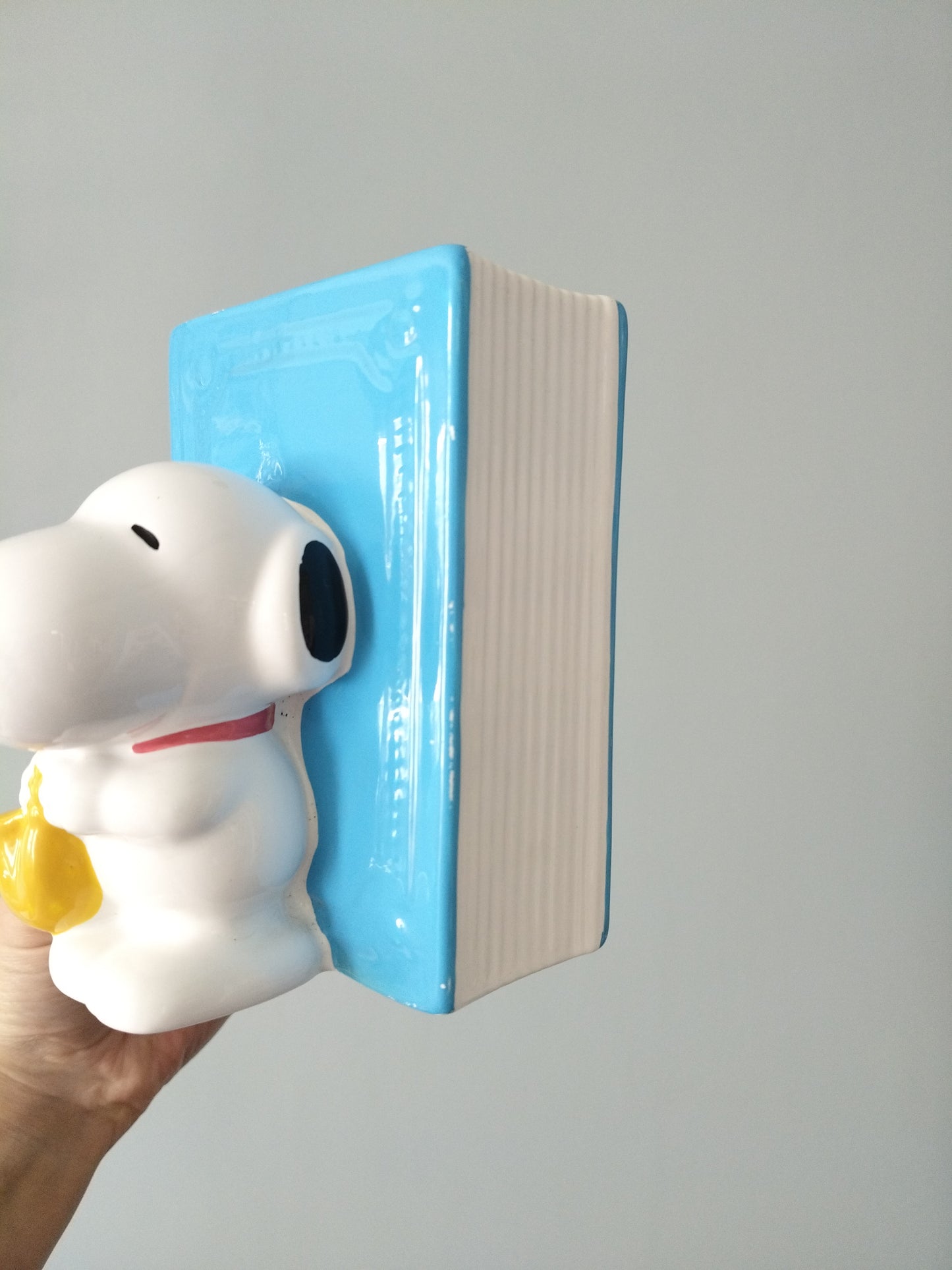 Tirelire Snoopy saxophoniste livre en céramique Peanuts United Feature Syndicate Denz - cetaitmieuxavant